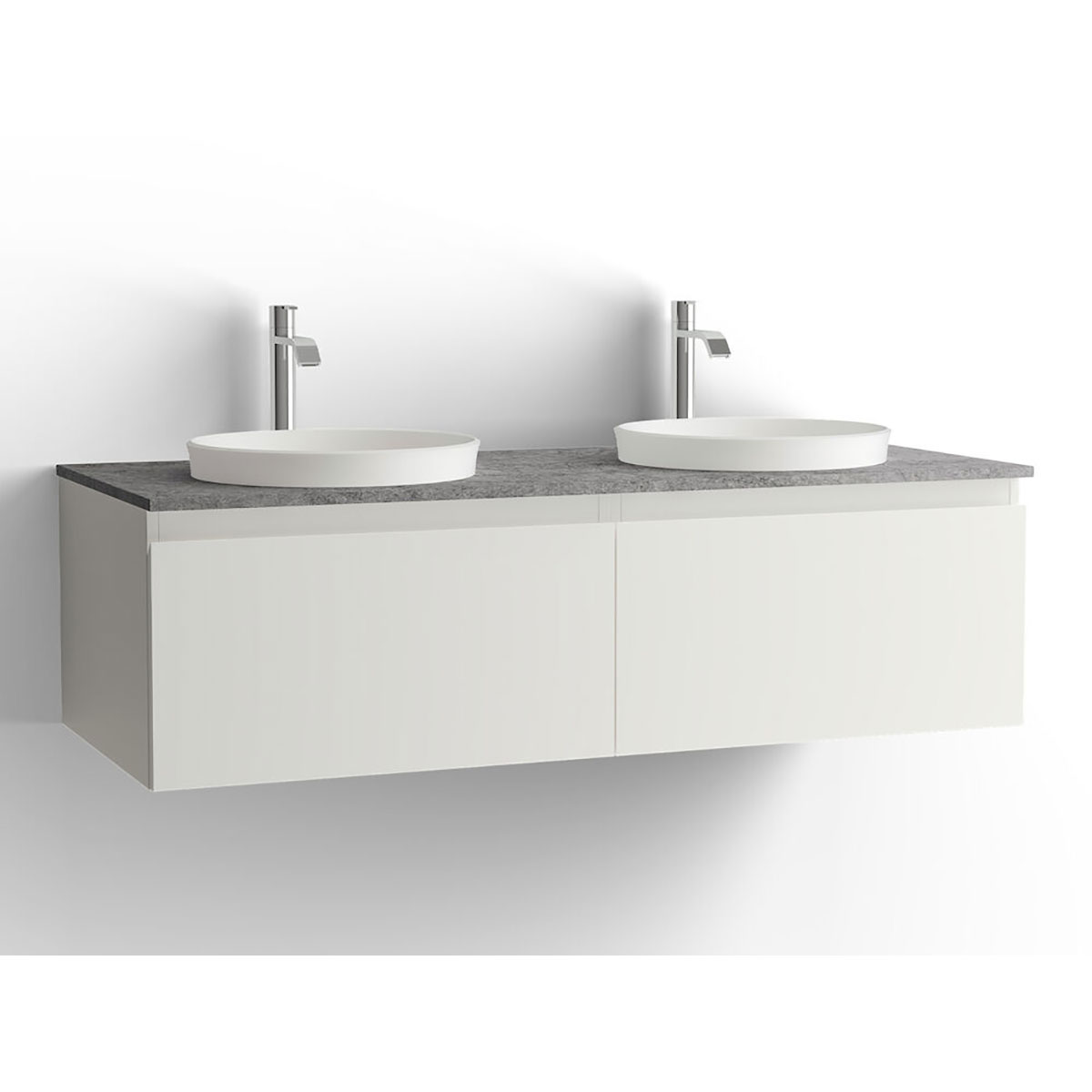 Tvättställsskåp Vedum Flow 1200 Dubbel med 2 Lådor | badrum - badrumsmobler - tvattstallsskap-och-kommod | KakelKungen