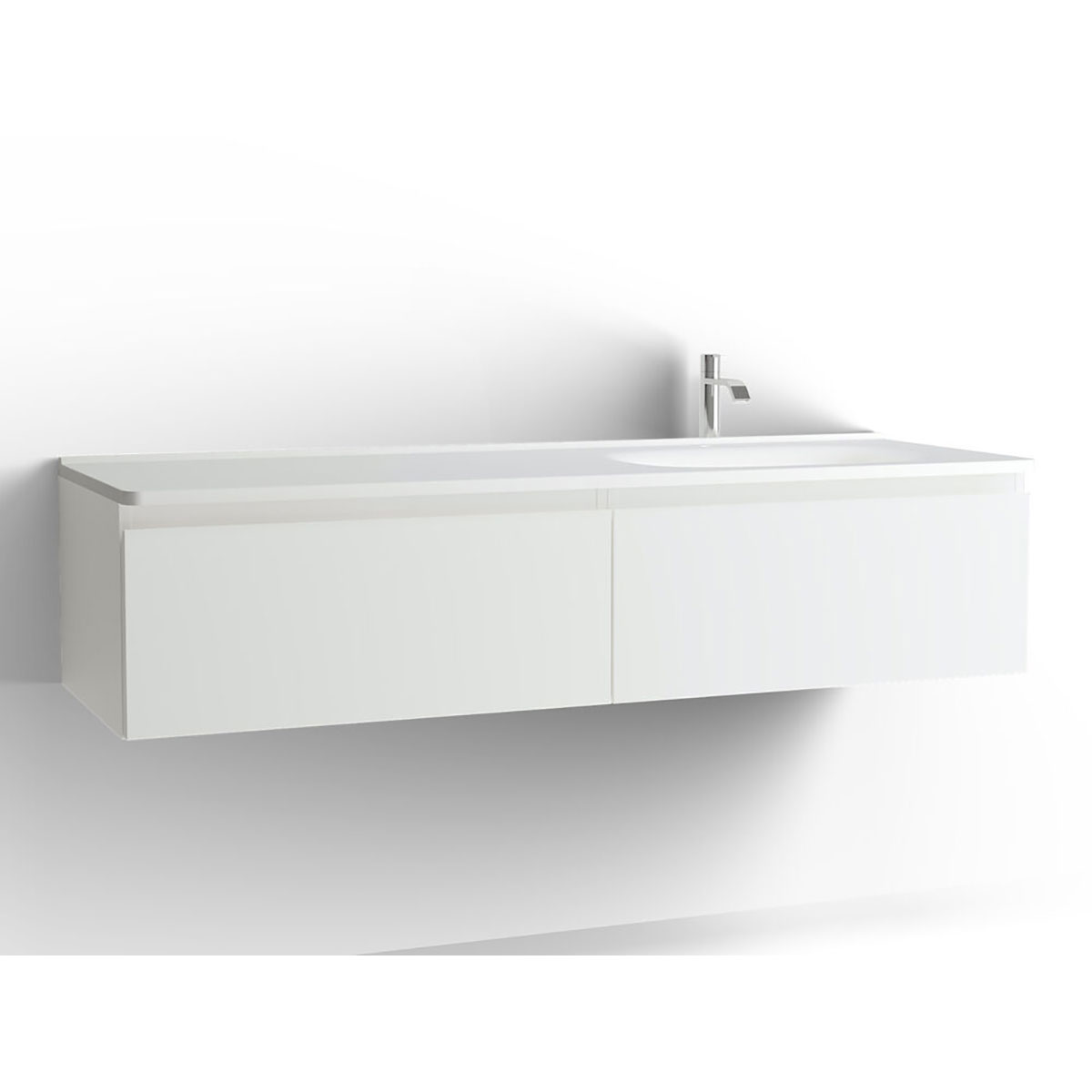 Tvättställsskåp Vedum Flow 1500 med 2 Lådor | badrum - badrumsmobler - tvattstallsskap-och-kommod | KakelKungen