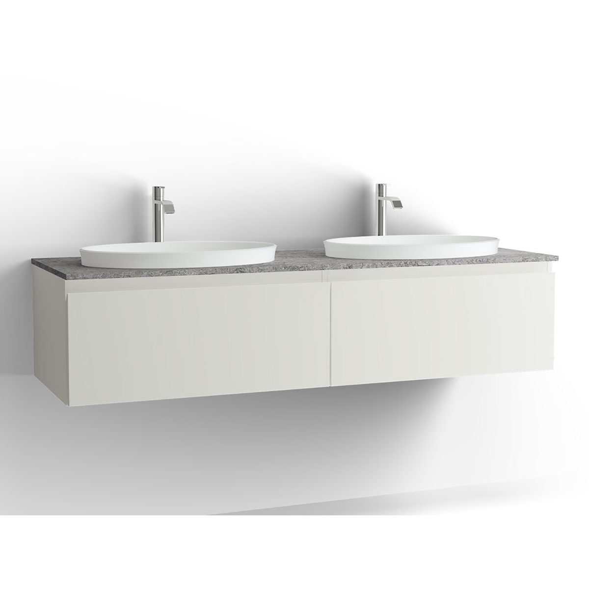 Tvättställsskåp Vedum Flow 1500 Dubbel med 2 Lådor | badrum - badrumsmobler - tvattstallsskap-och-kommod | KakelKungen