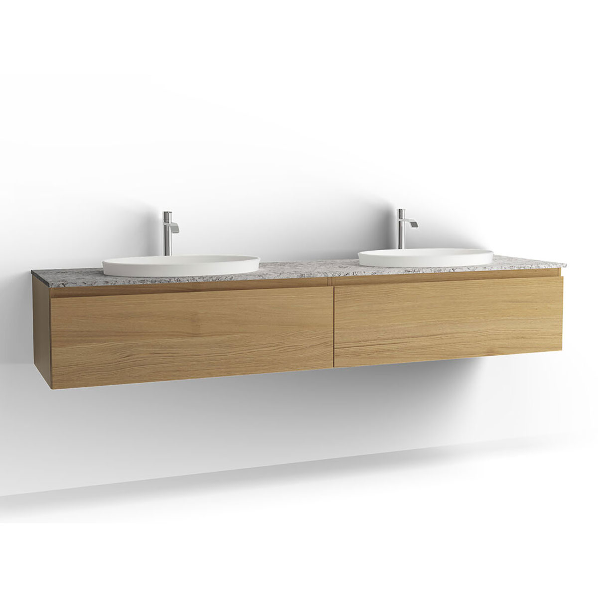 Tvättställsskåp Vedum Flow 2000 Dubbel med 2 Lådor | badrum - badrumsmobler - tvattstallsskap-och-kommod | KakelKungen