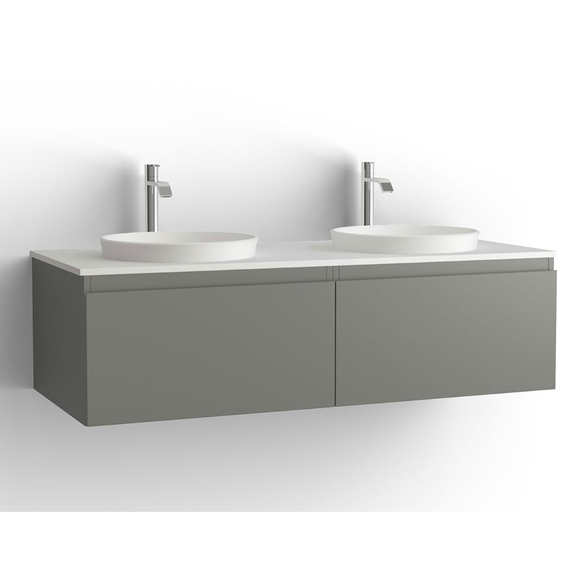 Tvättställsskåp Vedum Flow 1200 Dubbel med 2 Lådor | badrum - badrumsmobler - tvattstallsskap-och-kommod | KakelKungen