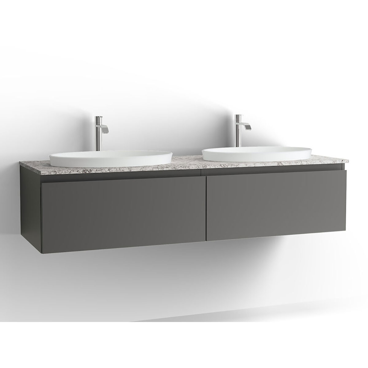 Tvättställsskåp Vedum Flow 1500 Dubbel med 2 Lådor | badrum - badrumsmobler - tvattstallsskap-och-kommod | KakelKungen