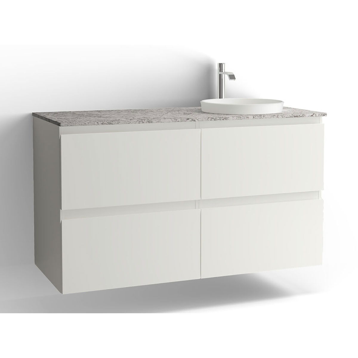 Tvättställsskåp Vedum Flow 1200 med 4 Lådor