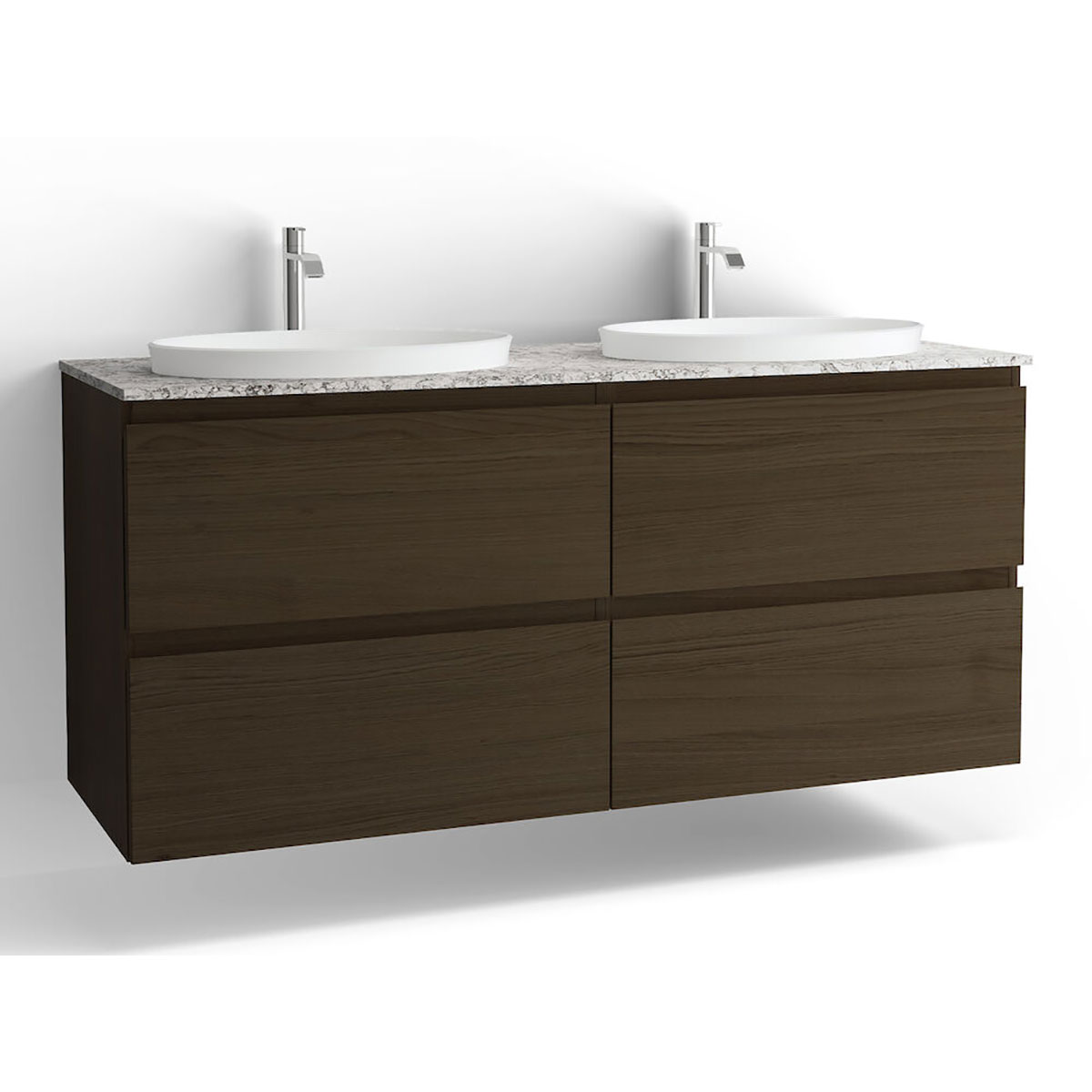 tvättställsskåp vedum flow 1500 dubbel med 4 lådor