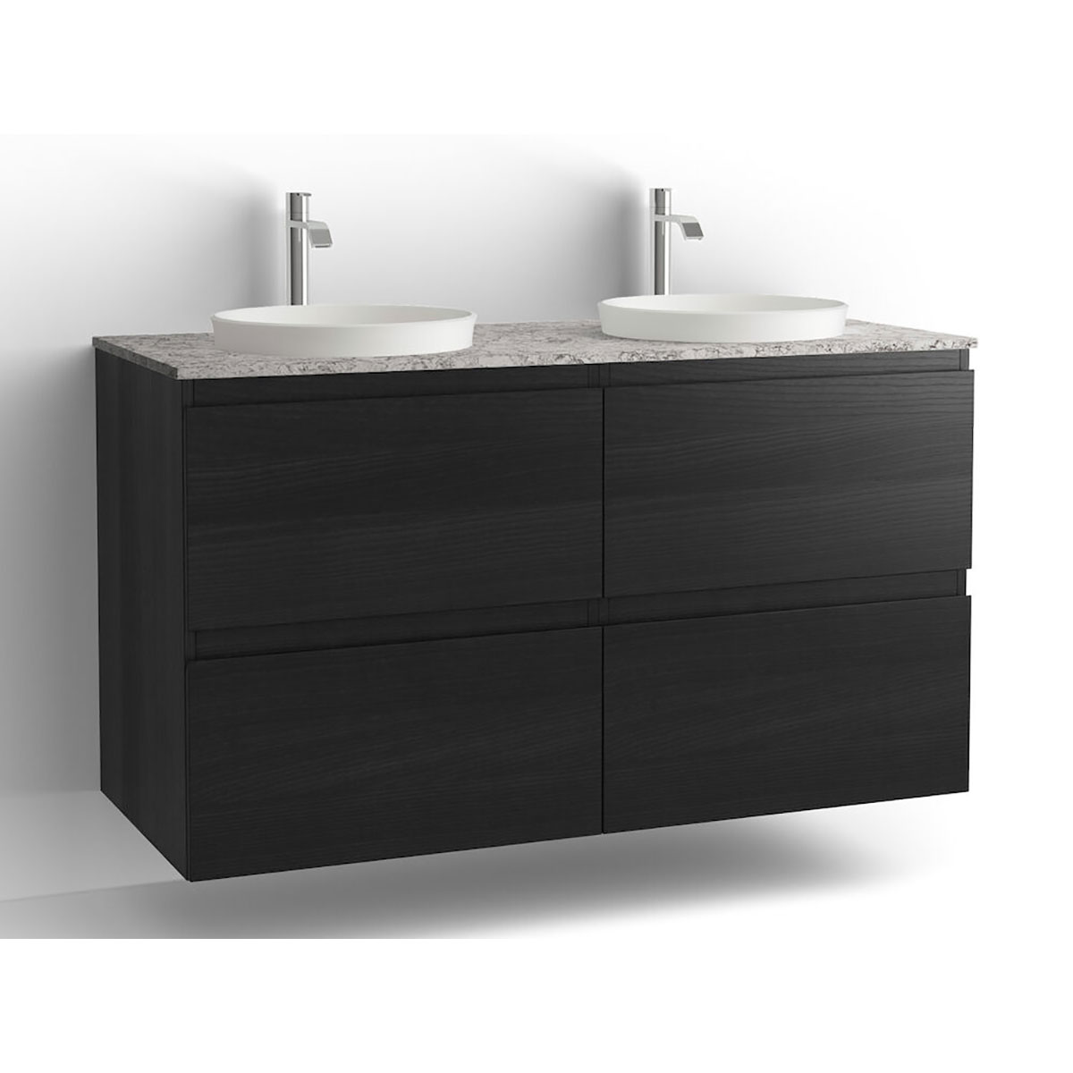 tvättställsskåp vedum flow 1200 dubbel med 4 lådor