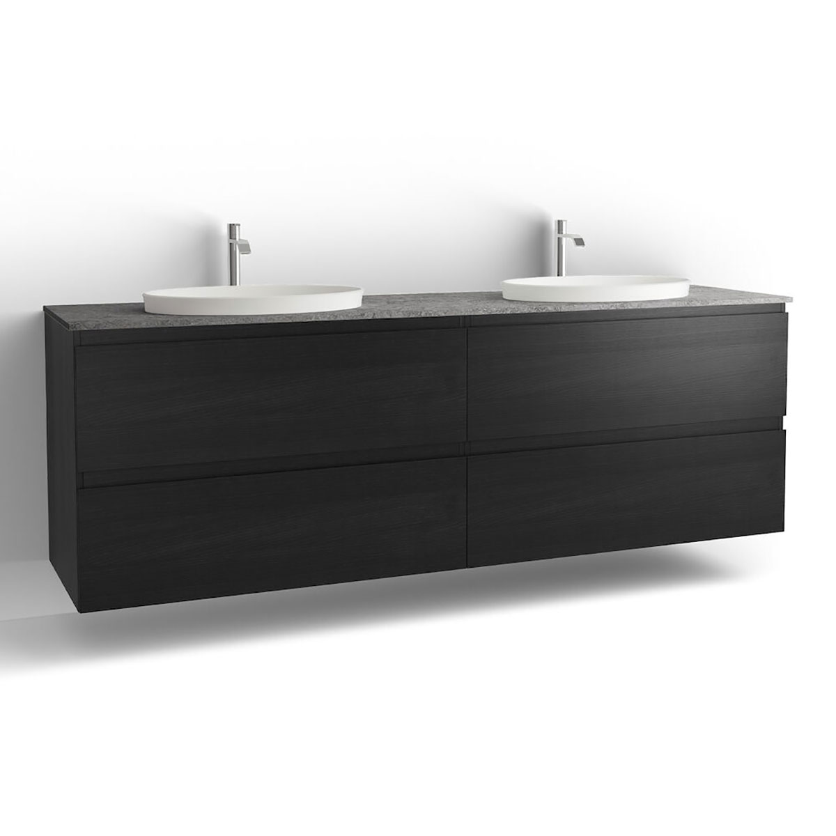 Tvättställsskåp Vedum Flow 2000 Dubbel med 4 Lådor | badrum - badrumsmobler - tvattstallsskap-och-kommod | KakelKungen