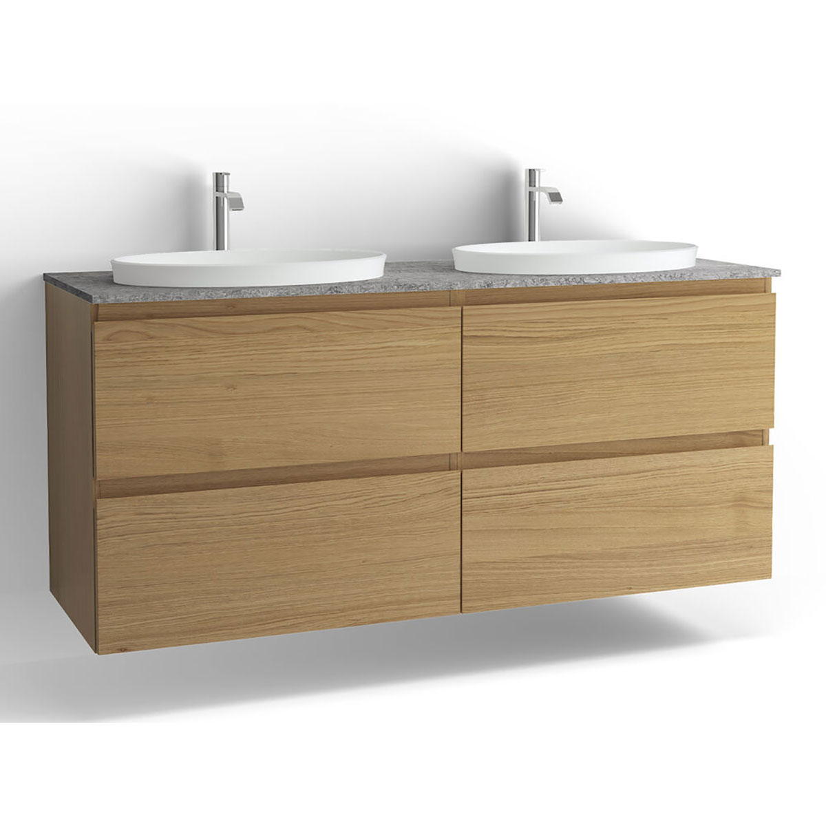 tvättställsskåp vedum flow 1500 dubbel med 4 lådor