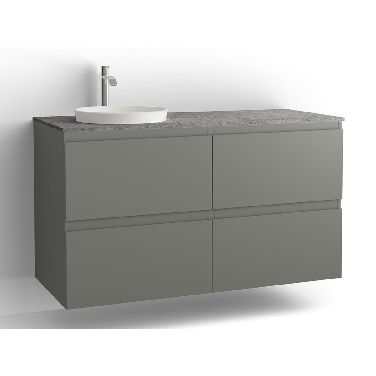Tvättställsskåp Vedum Flow 1200 med 4 Lådor | badrum - badrumsmobler - tvattstallsskap-och-kommod | KakelKungen