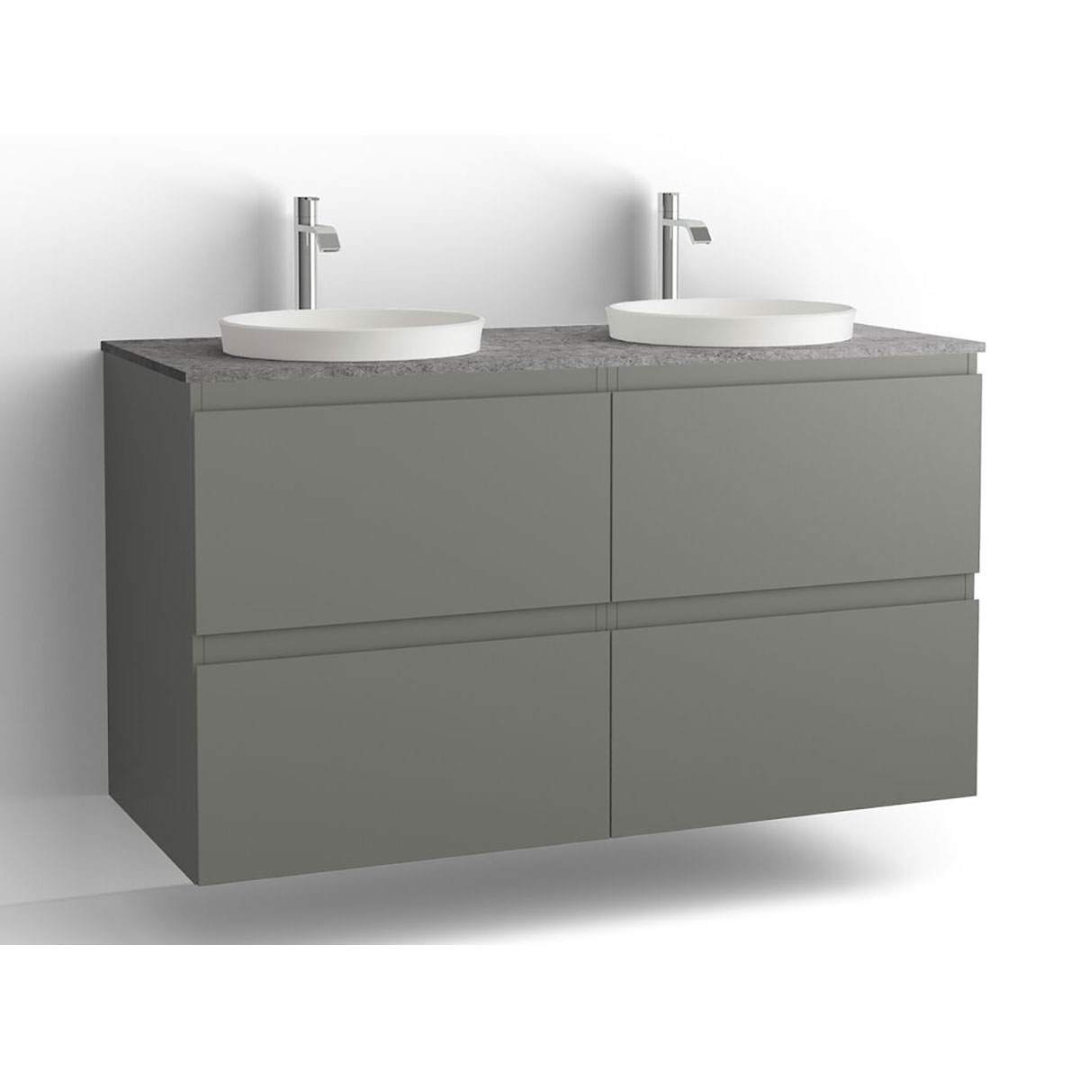 Tvättställsskåp Vedum Flow 1200 Dubbel med 4 Lådor | badrum - badrumsmobler - tvattstallsskap-och-kommod | KakelKungen