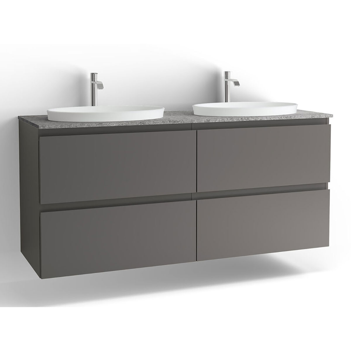 tvättställsskåp vedum flow 1500 dubbel med 4 lådor