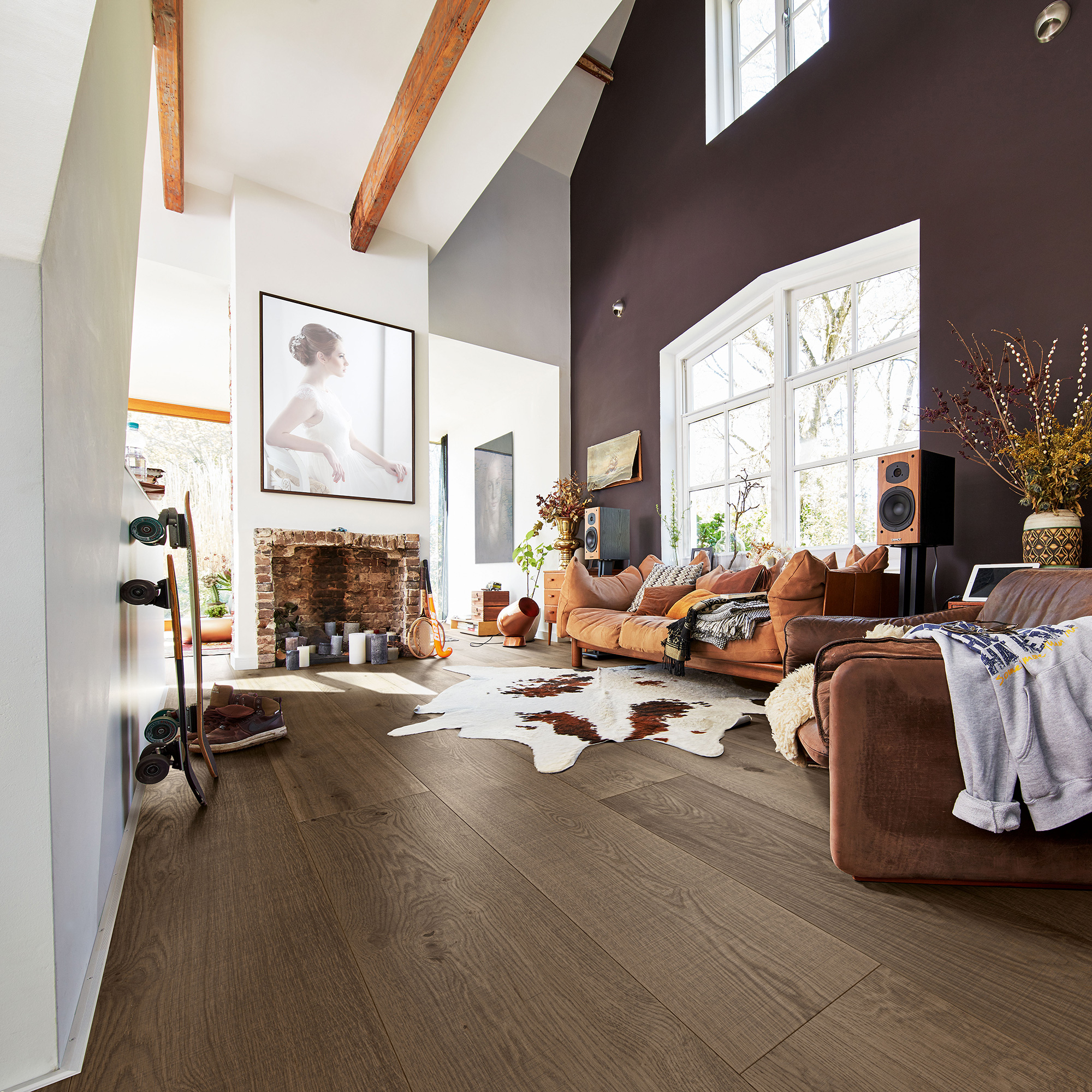 Trägolv Meister Lindura HD 400 Olive Grå Rustic Ek 8511