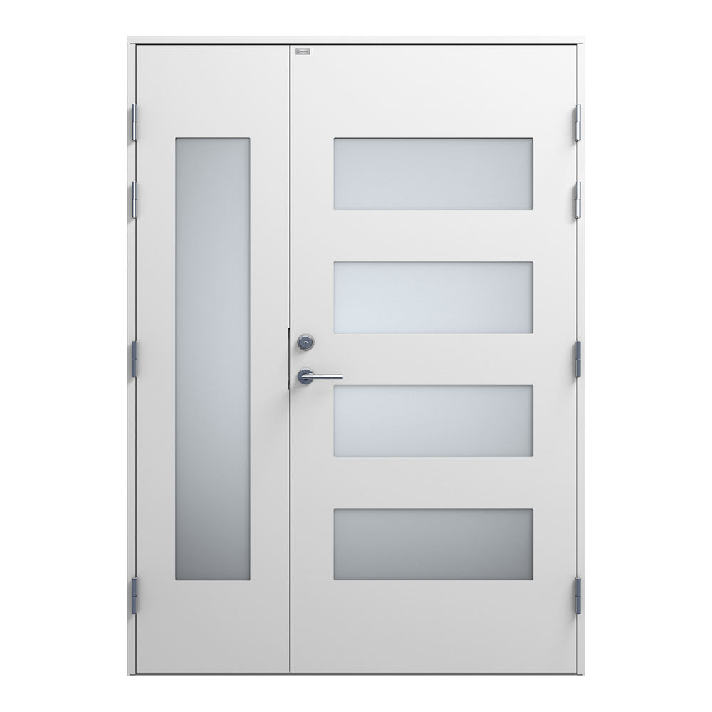 Ytterdør med Skåtefelt Diplomat Alma Klart Glass