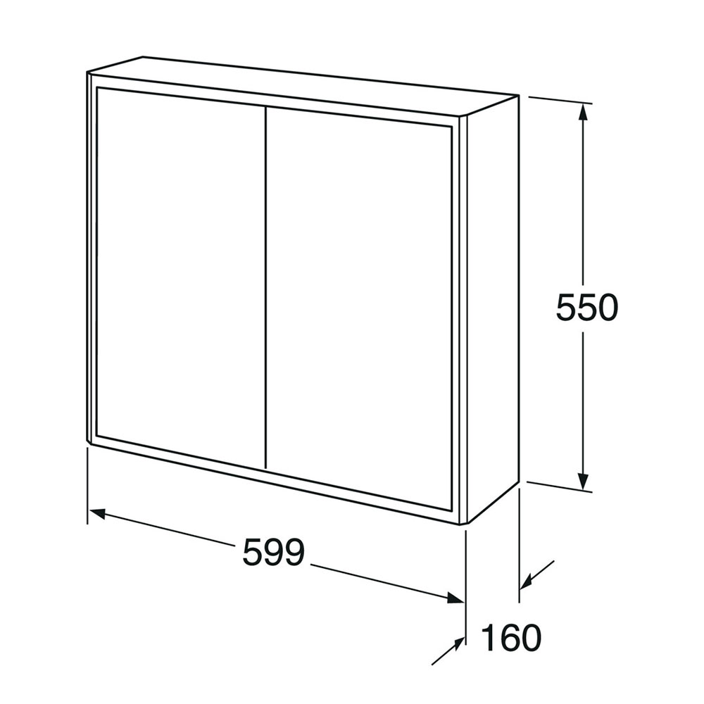 Väggskåp Gustavsberg Graphic Grund 60 cm