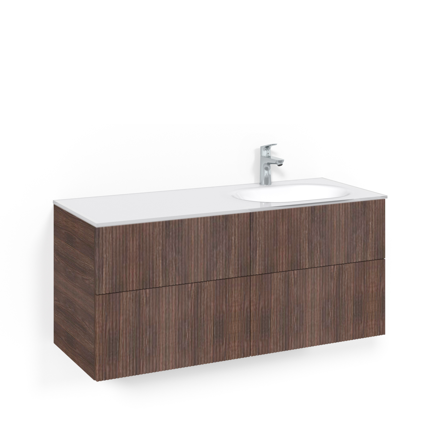 Tvättställsskåp Macro Design Crown Line med Glastvättställ | badrum - badrumsmobler - tvattstallsskap-och-kommod | KakelKungen