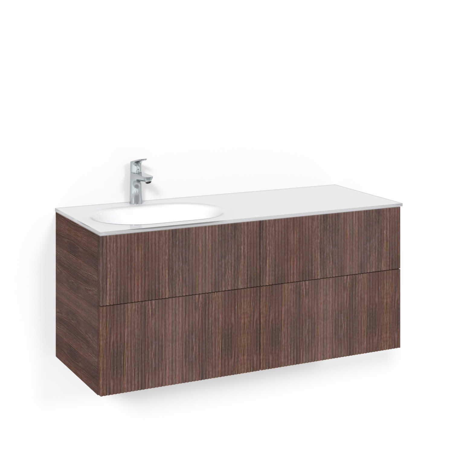 Tvättställsskåp Macro Design Crown Line med Glastvättställ | badrum - badrumsmobler - tvattstallsskap-och-kommod | KakelKungen