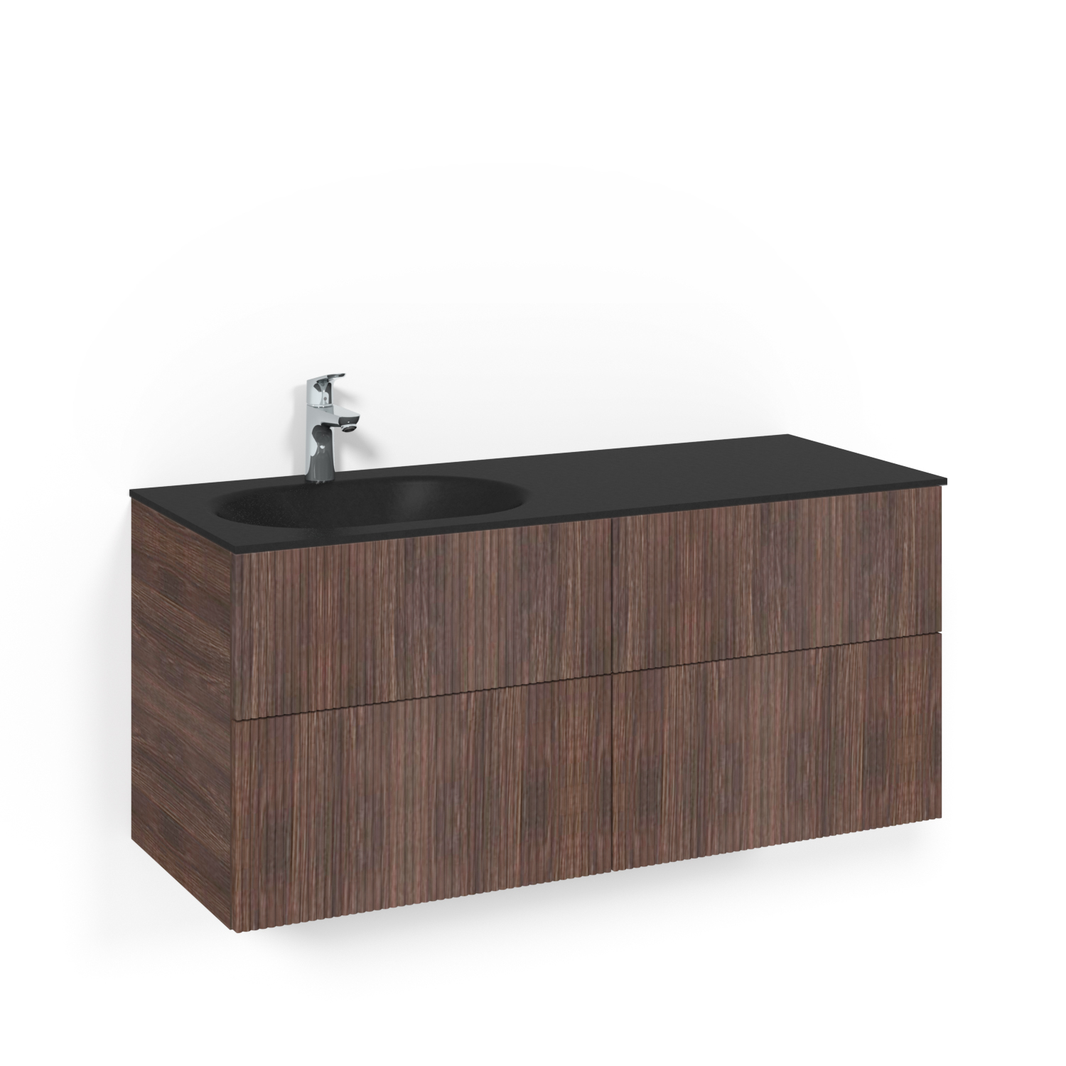 Tvättställsskåp Macro Design Crown Line med Glastvättställ | badrum - badrumsmobler - tvattstallsskap-och-kommod | KakelKungen