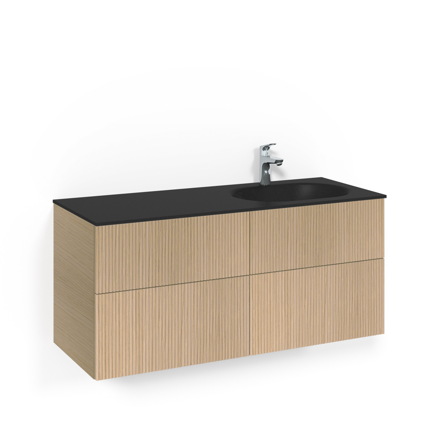 Tvättställsskåp Macro Design Crown Line med Glastvättställ | badrum - badrumsmobler - tvattstallsskap-och-kommod | KakelKungen