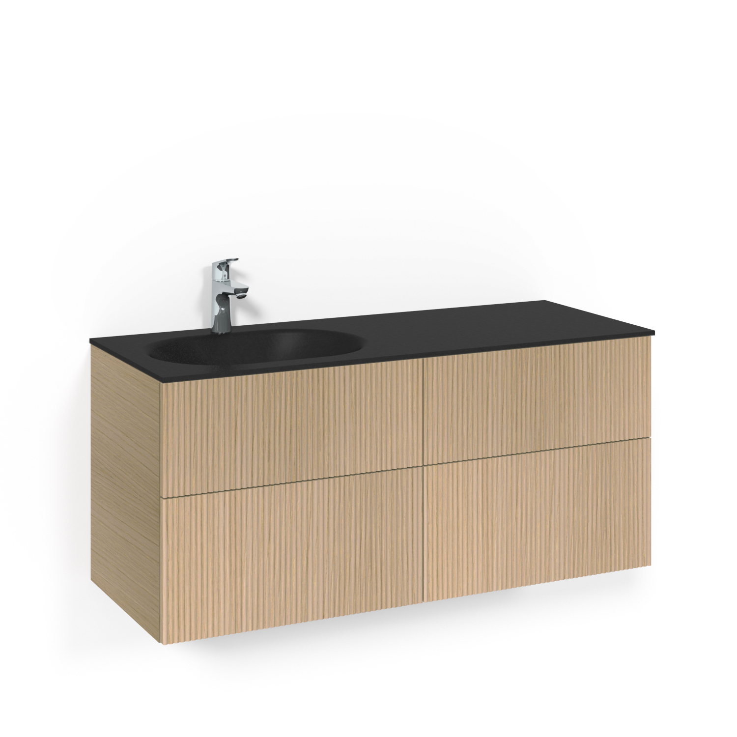 Tvättställsskåp Macro Design Crown Line med Glastvättställ | badrum - badrumsmobler - tvattstallsskap-och-kommod | KakelKungen