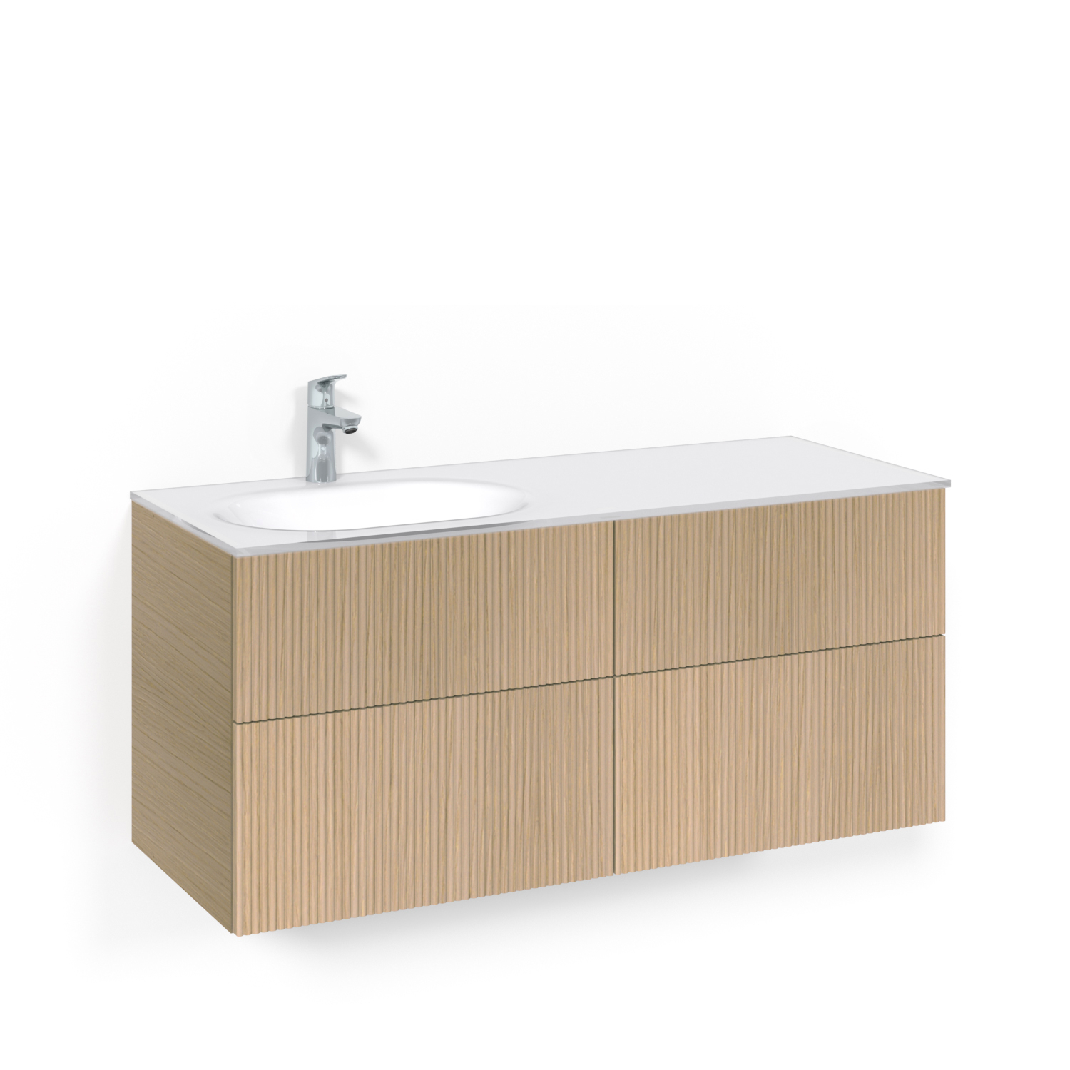 Tvättställsskåp Macro Design Crown Line med Glastvättställ | badrum - badrumsmobler - tvattstallsskap-och-kommod | KakelKungen