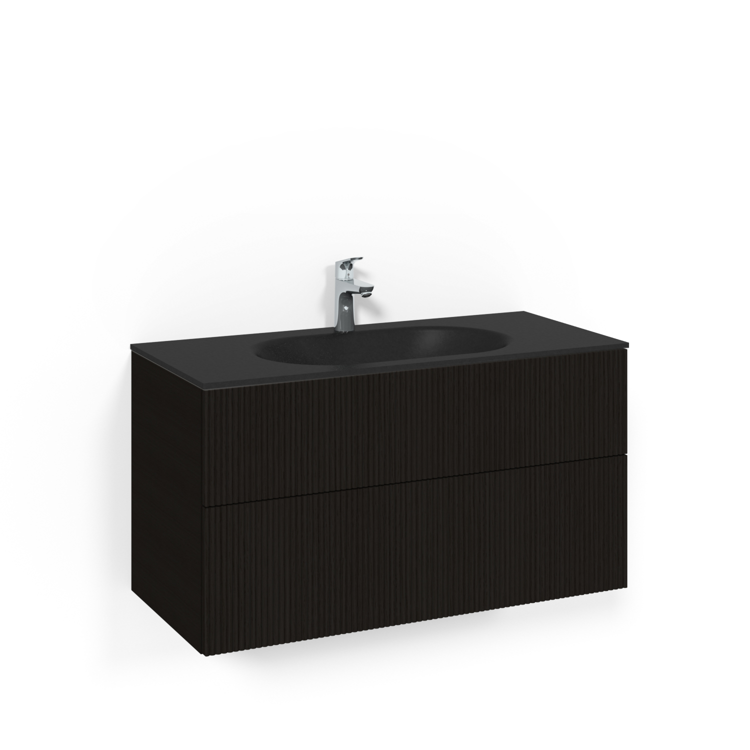 Tvättställsskåp Macro Design Crown Line med Glastvättställ | badrum - badrumsmobler - tvattstallsskap-och-kommod | KakelKungen