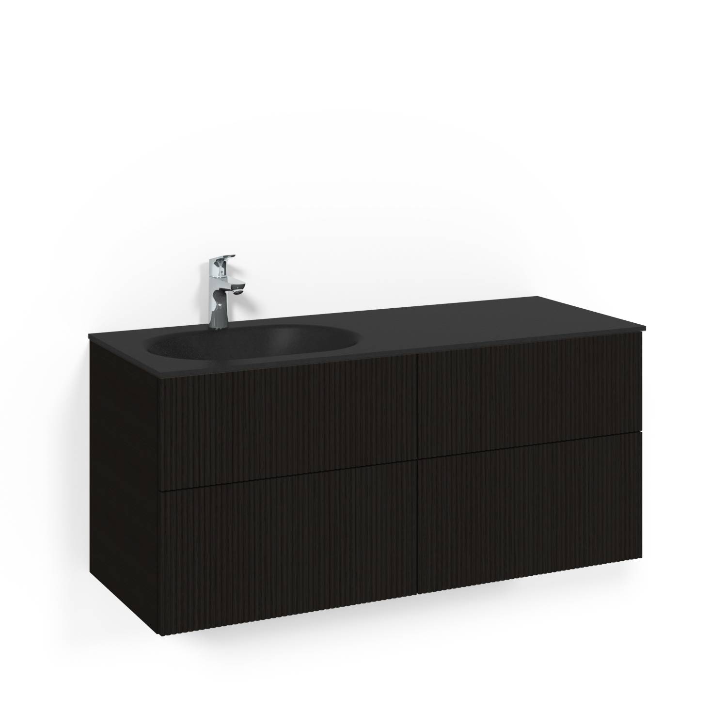 tvättställsskåp macro design crown line med glastvättställ