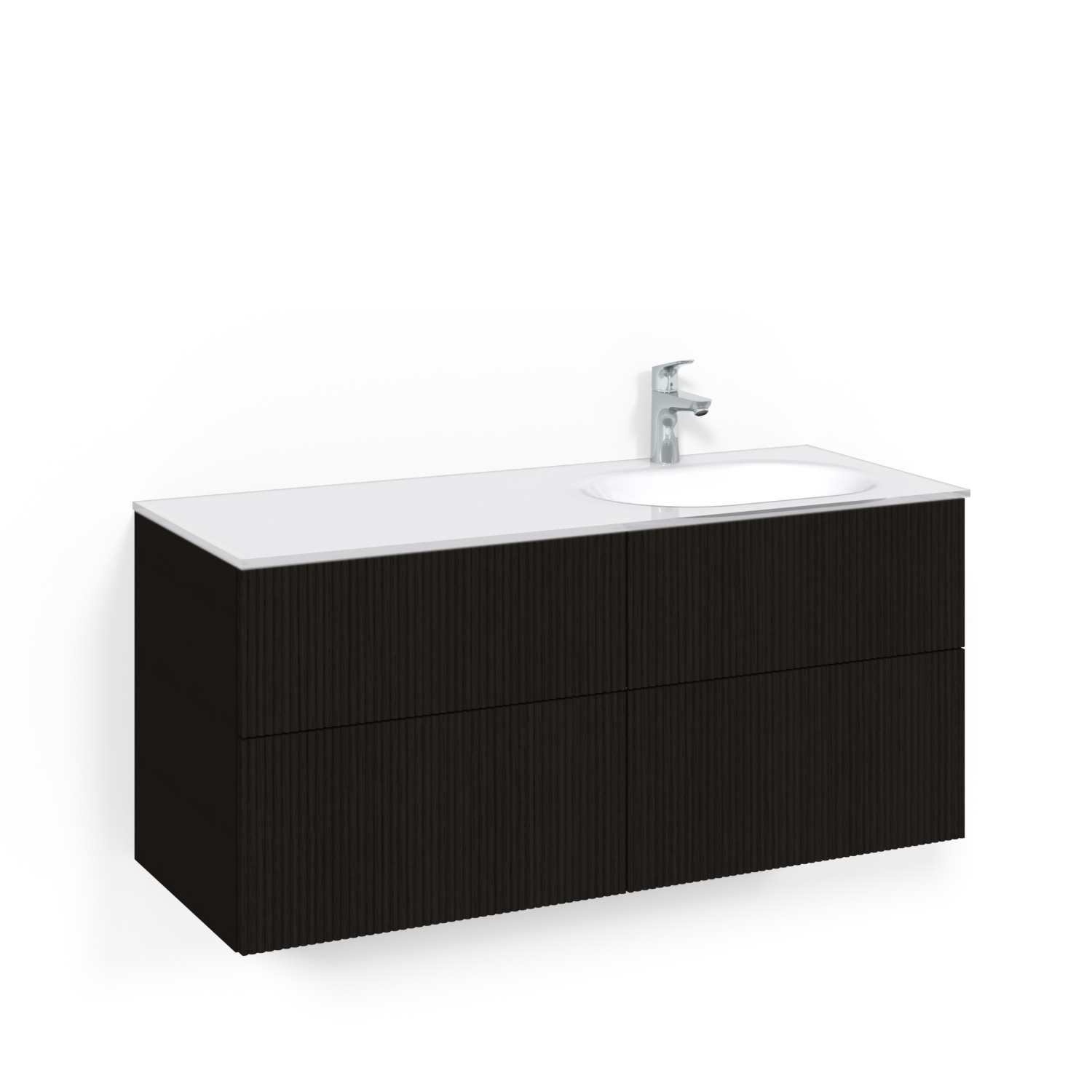 Tvättställsskåp Macro Design Crown Line med Glastvättställ | badrum - badrumsmobler - tvattstallsskap-och-kommod | KakelKungen