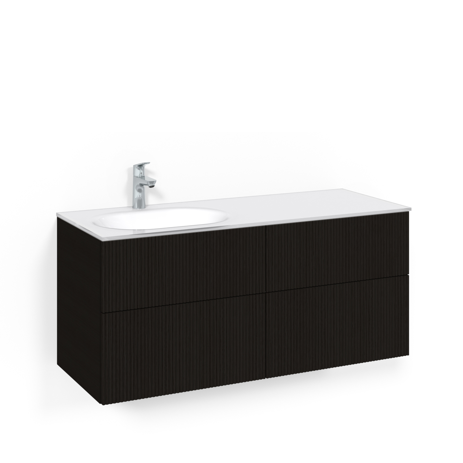 tvättställsskåp macro design crown line med glastvättställ