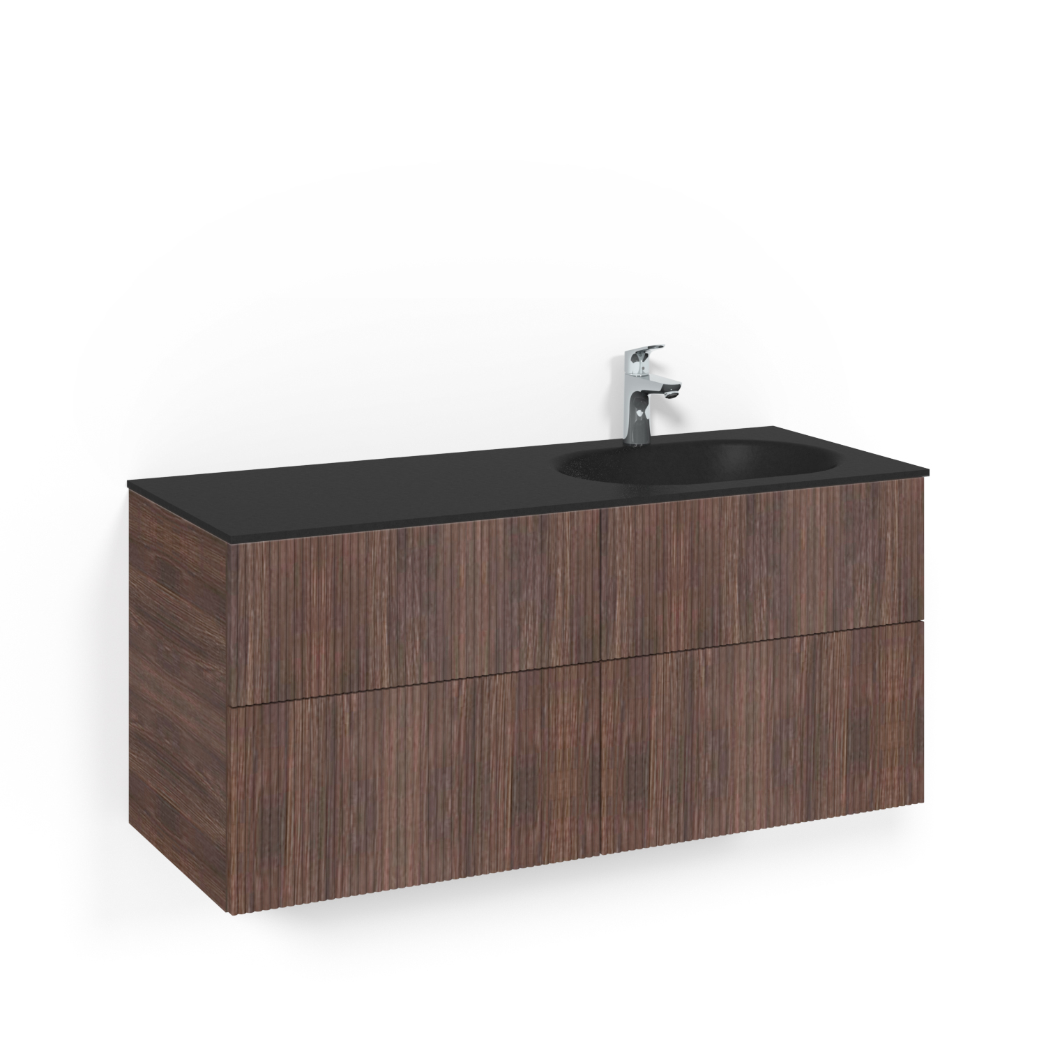 Tvättställsskåp Macro Design Crown Line med Glastvättställ | badrum - badrumsmobler - tvattstallsskap-och-kommod | KakelKungen