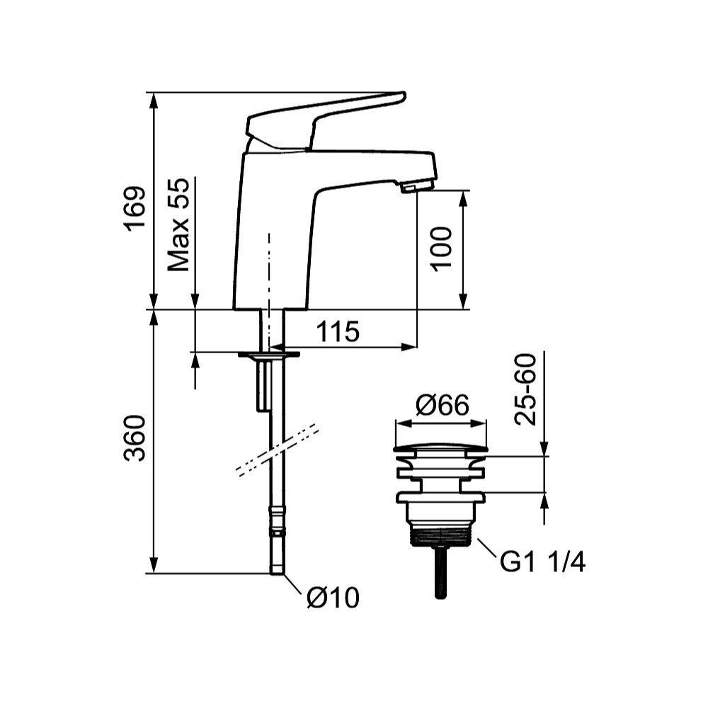Tvättställsblandare FM Mattsson Siljan