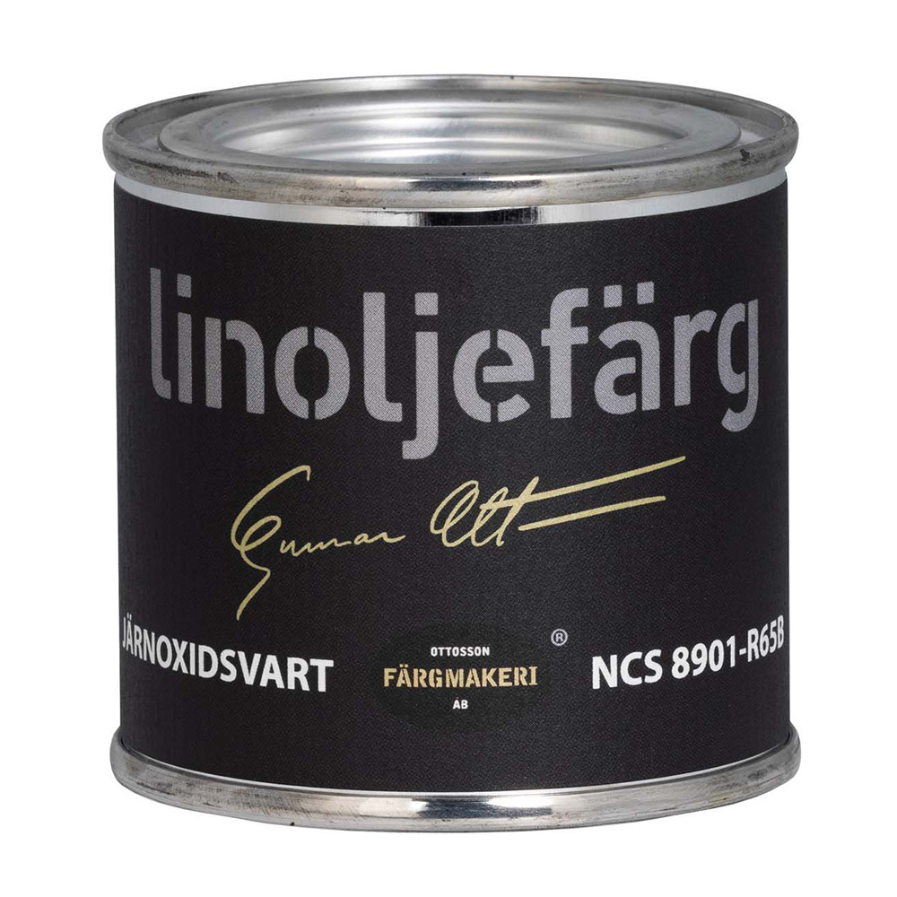 Linoljefärg Ottosson Järnoxidsvart Burk storlek: 0,1 Liter