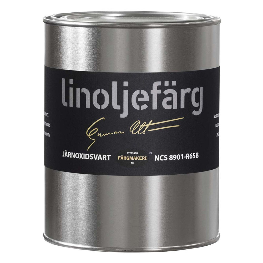 Linoljefärg Ottosson Järnoxidsvart Burk storlek: 1 Liter