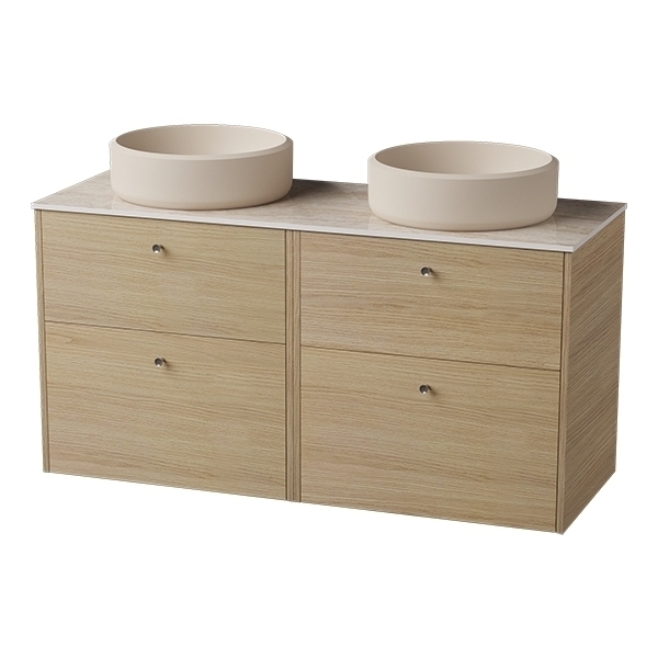 Servantskap FOSSBAD Innovent B120 for Benkeplate og to Toppmonterte Servanter