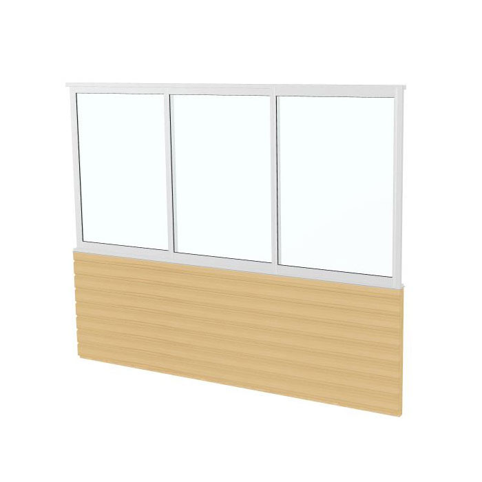 Skjutfönster Landskap med Panelvägg Stadig Sommar Skjutfönster BxH:2527x1200 Panelvägg BxH:2527x800