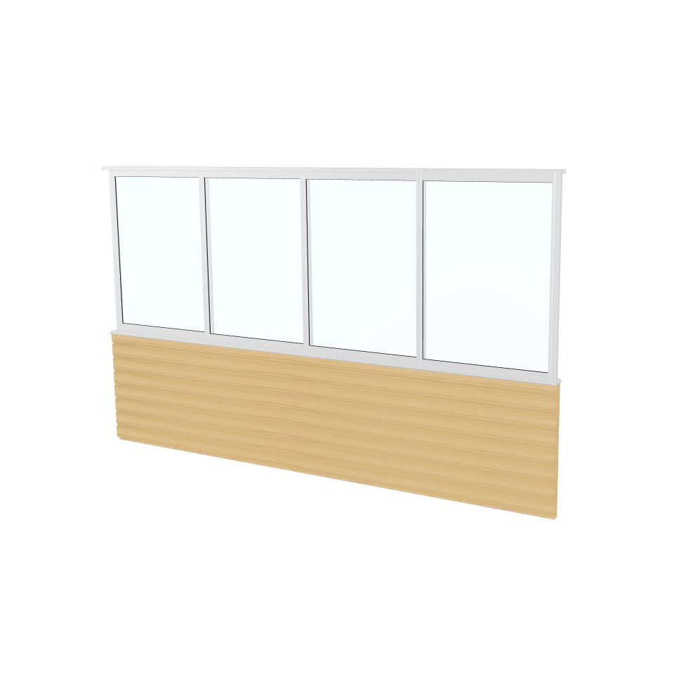 Skjutfönster Landskap med Panelvägg Stadig Sommar Skjutfönster BxH:3350x1200 Panelvägg BxH:3350x800