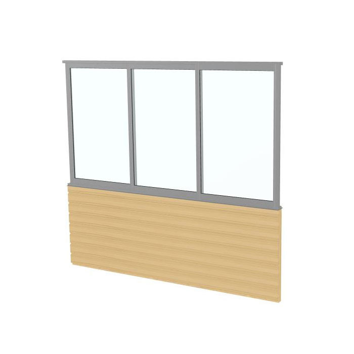 Skjutfönster Landskap med Panelvägg Stadig Sommar Skjutfönster BxH:2227x1200 Panelvägg BxH:2227x800