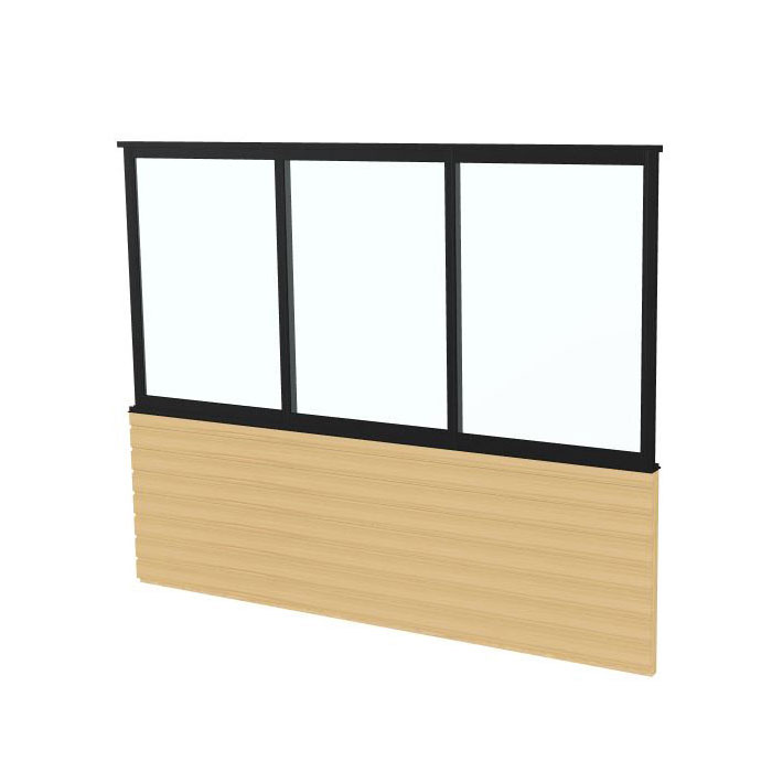 Skjutfönster Landskap med Panelvägg Stadig Sommar Skjutfönster BxH:2527x1200 Panelvägg BxH:2527x800
