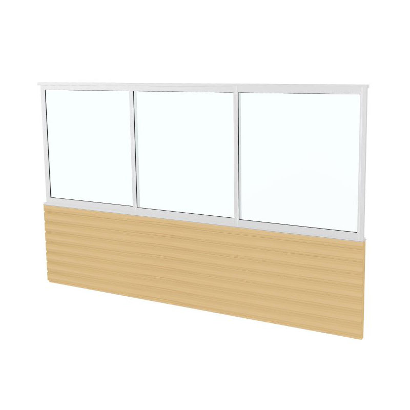 Skjutfönster Landskap med Panelvägg Robust Vår och Höst Skjutfönster BxH:3300x1200 Panelvägg BxH:3300x800