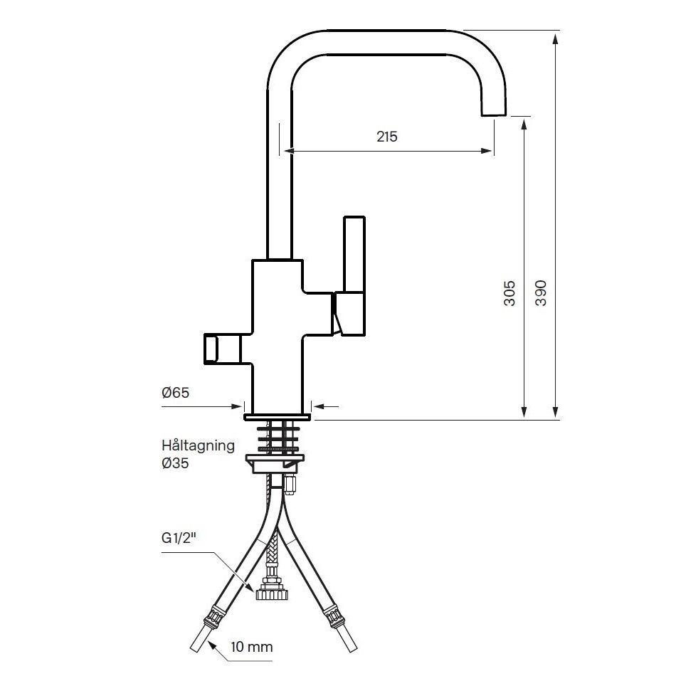 Köksblandare Tapwell Arman ARM984 med Diskmaskinsavstängning