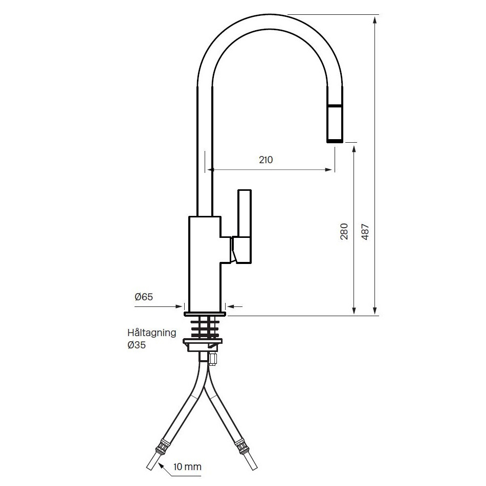 Köksblandare Tapwell Arman ARM185 med Utdragbar Pip