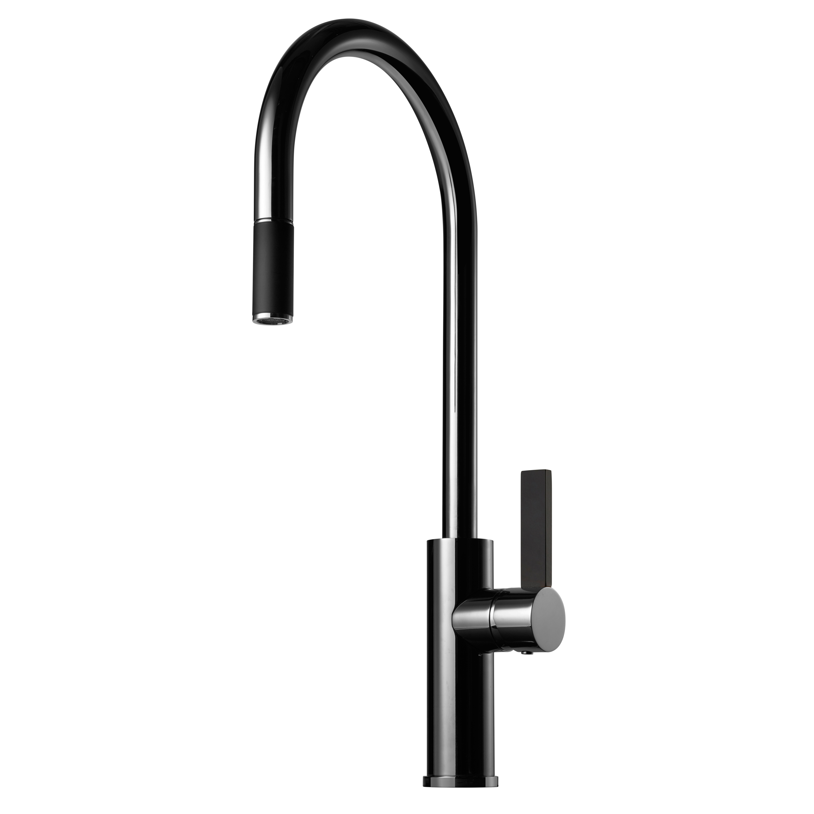 Köksblandare Tapwell Arman ARM185 Utdragbar Pip med Svart Handtag Färg: Svart Krom/Svart - Installation/montering finns att köpa till