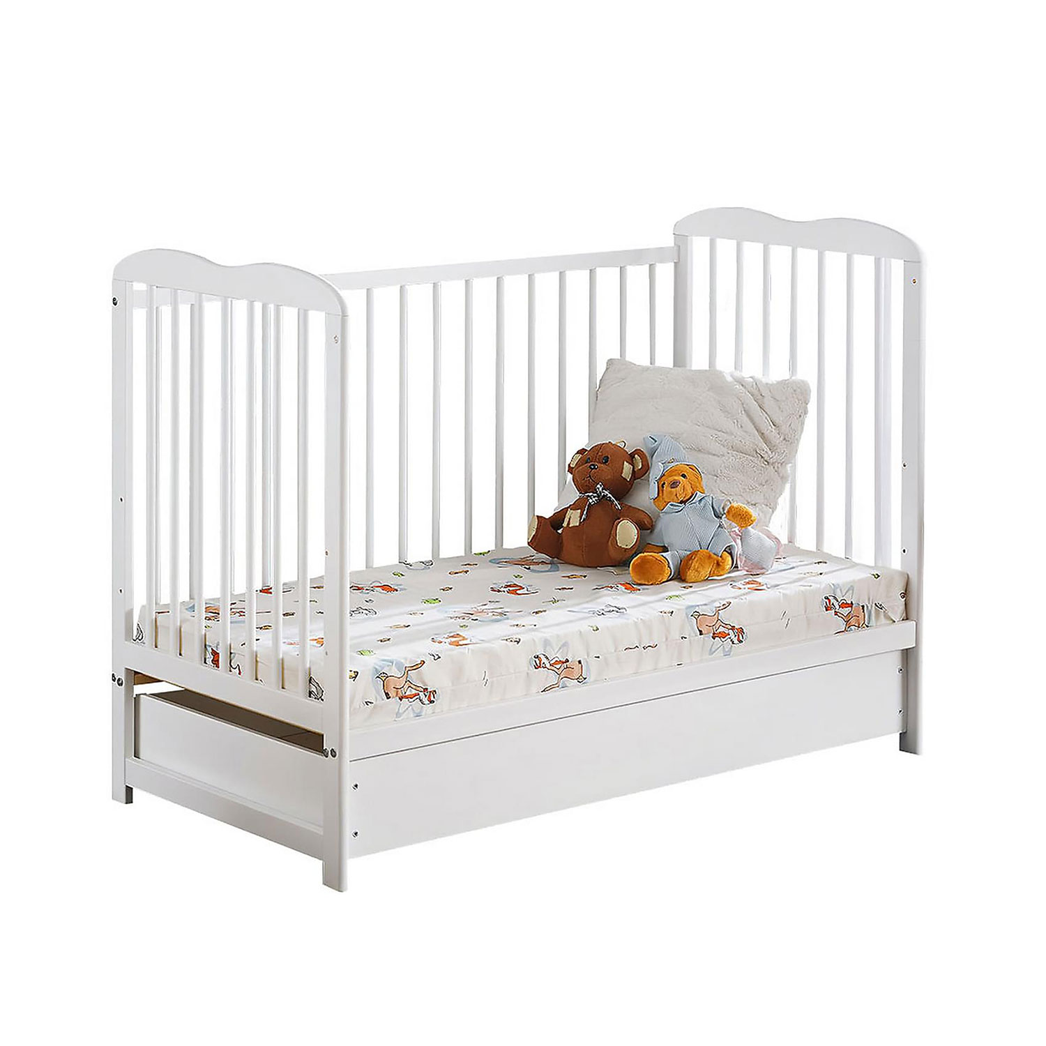 Spjälsäng In Living Darryl med Förvaring & Madrass