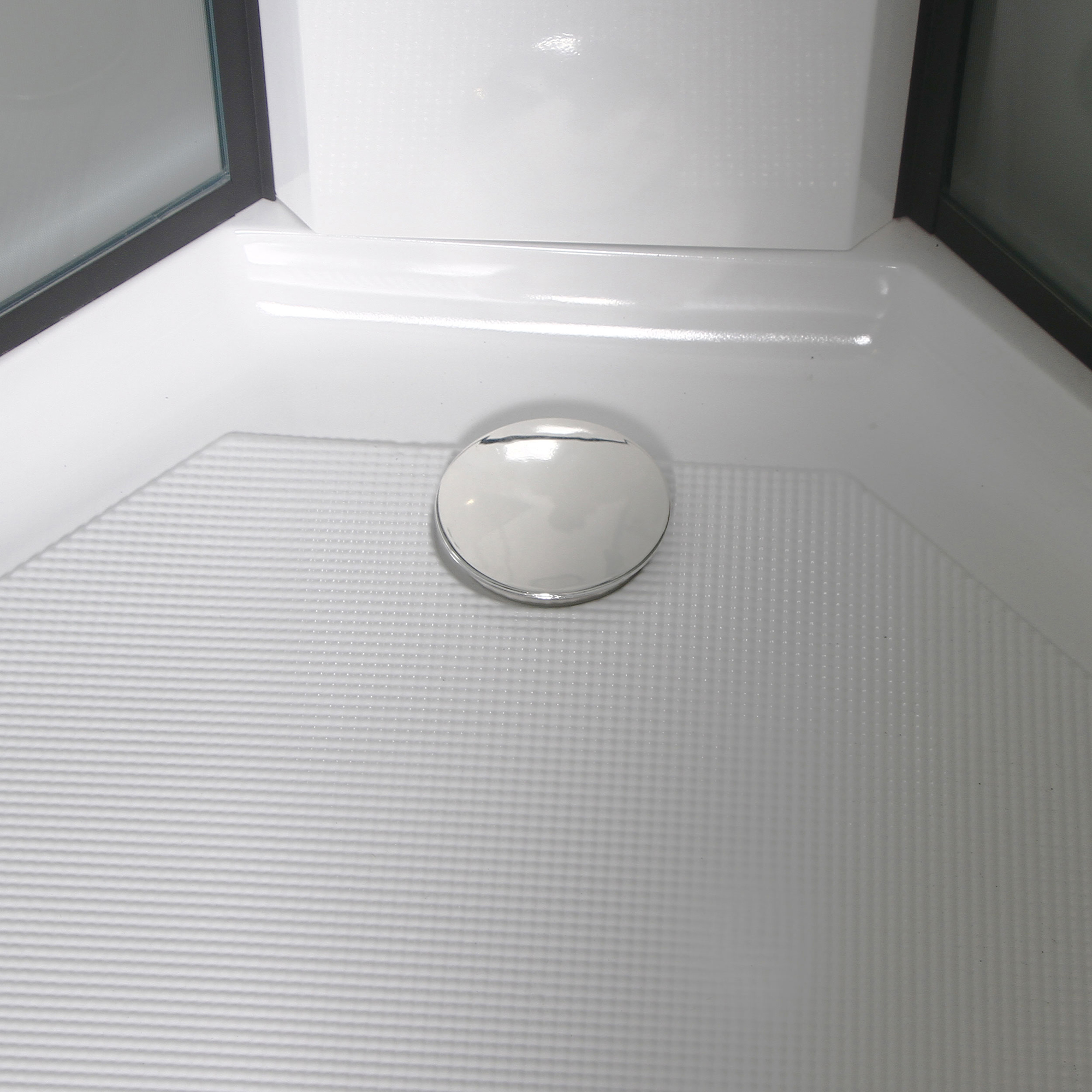 Dusjkabinett Bathlife Betrakta 90x90 Svart/Hvit