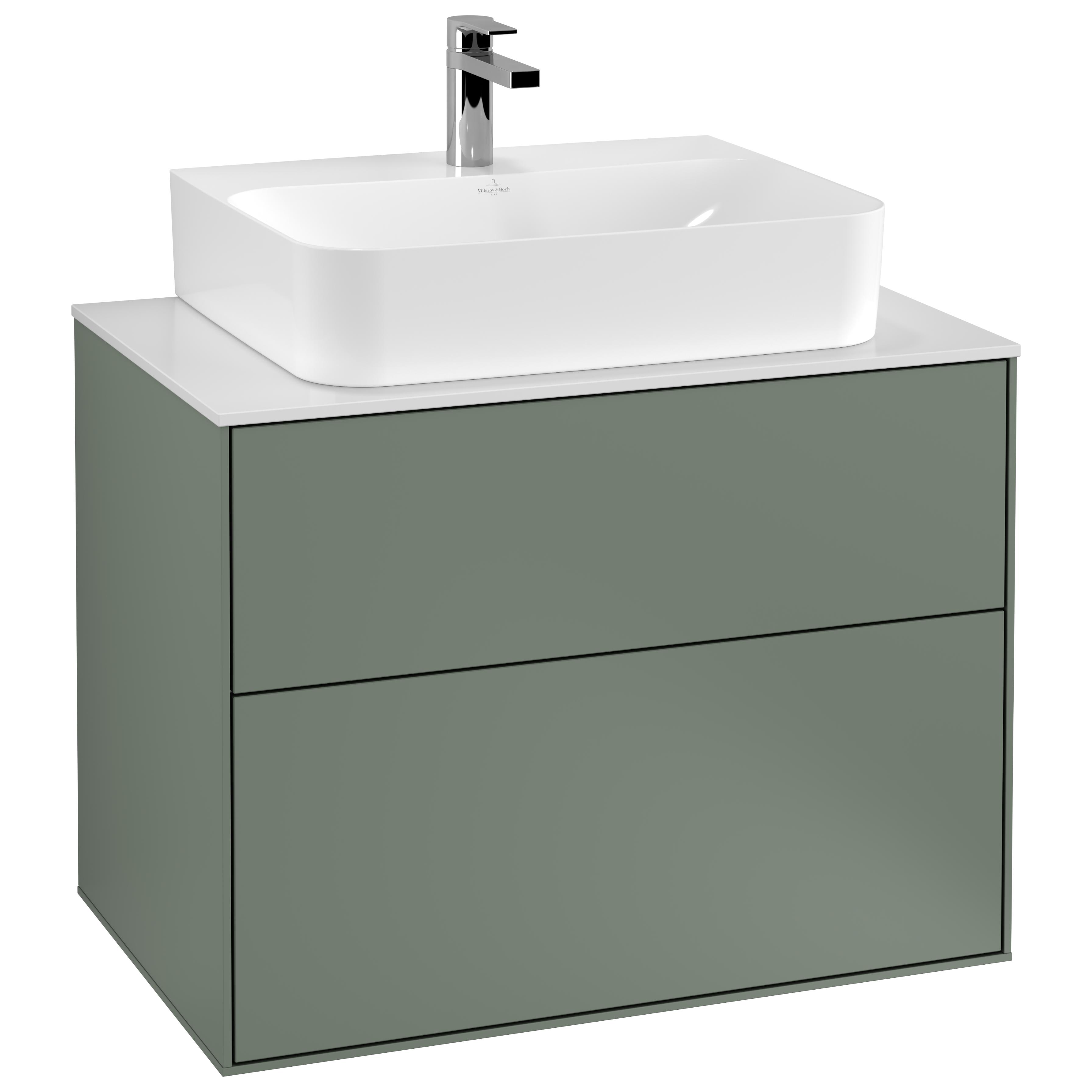 Tvättställsskåp Villeroy & Boch Finion med 2 Lådor och Bänkskiva för Centrerat Tvättställ | badrum - badrumsmobler - tvattstallsskap-och-kommod | KakelKungen