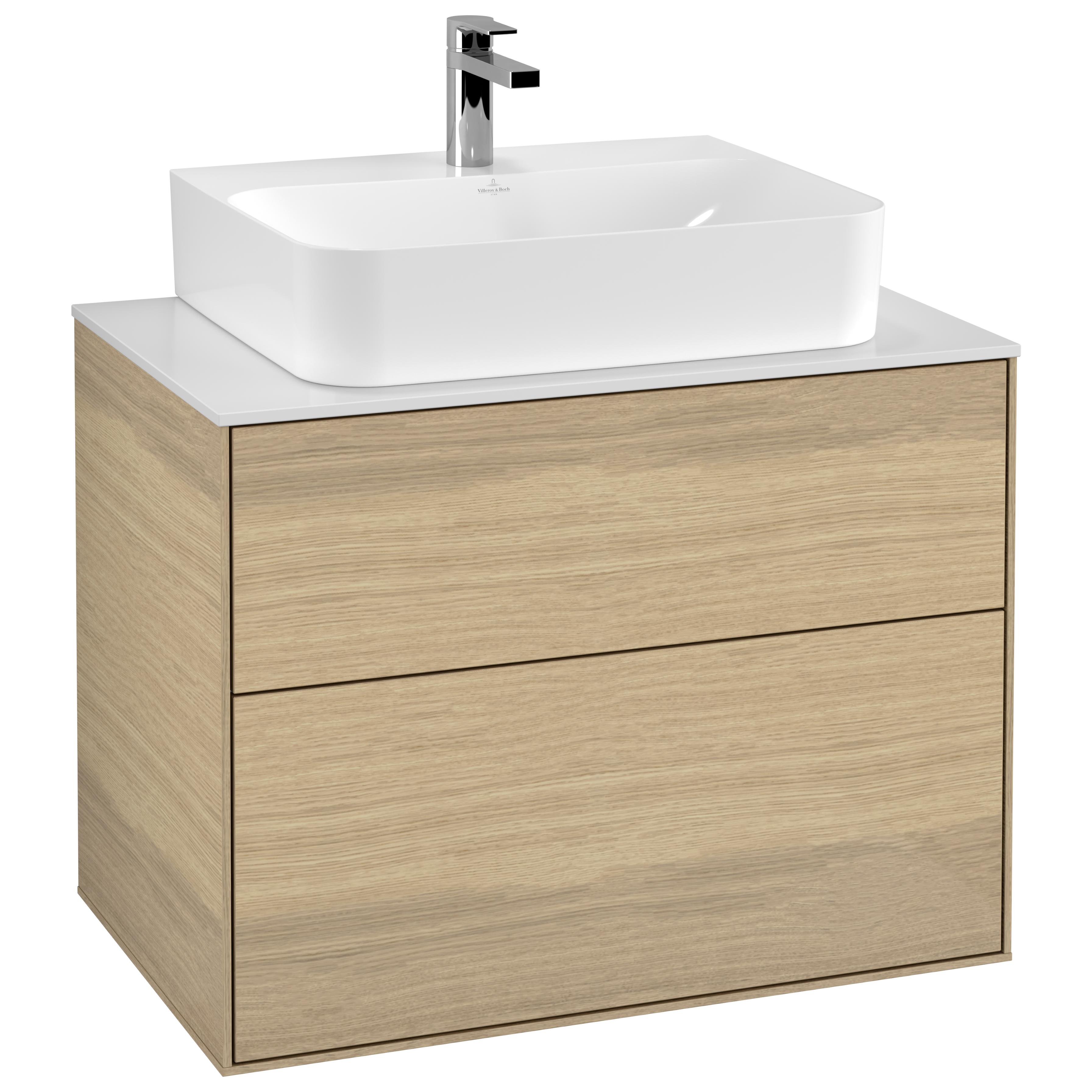 Tvättställsskåp Villeroy & Boch Finion med 2 Lådor och Bänkskiva för Centrerat Tvättställ | badrum - badrumsmobler - tvattstallsskap-och-kommod | KakelKungen