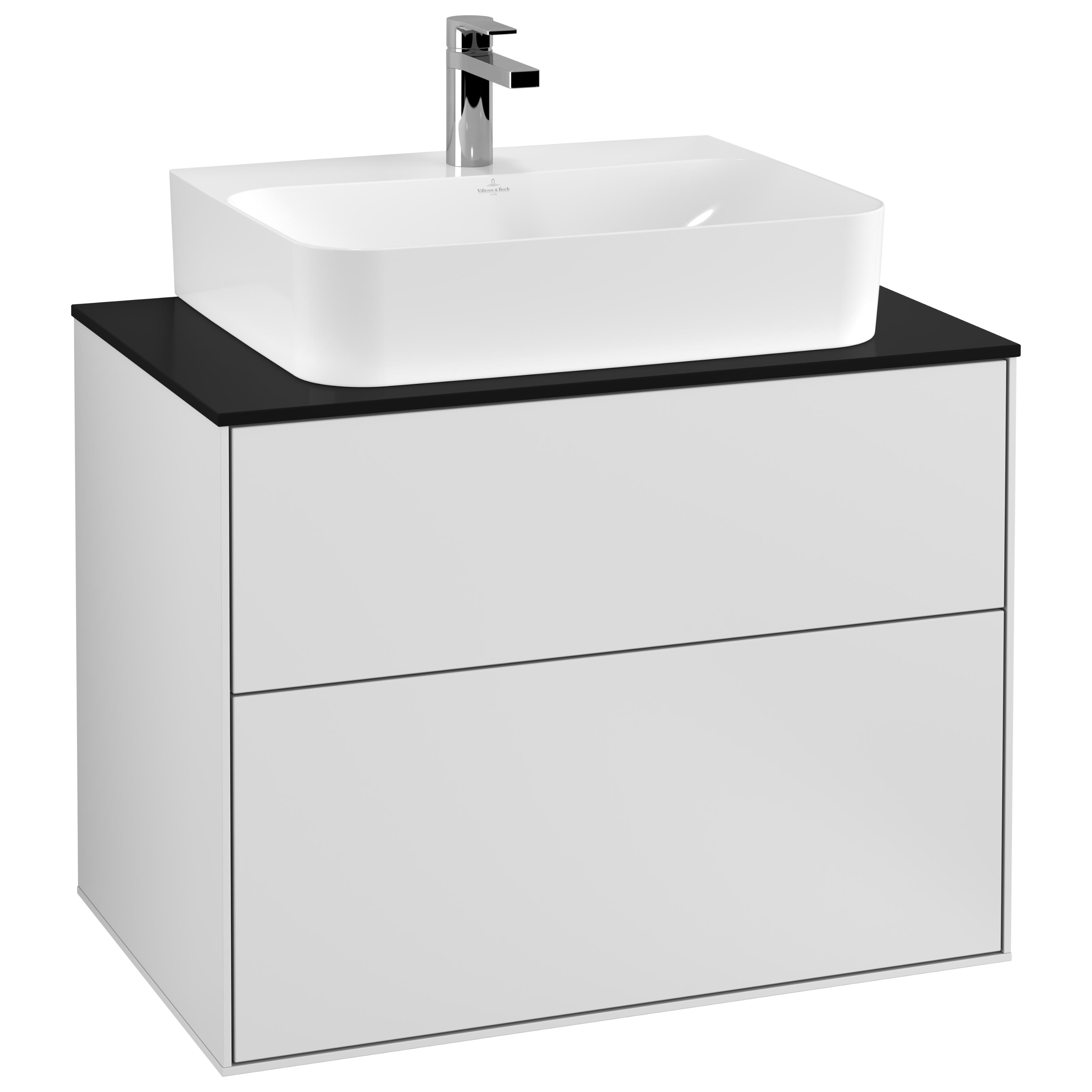 Tvättställsskåp Villeroy & Boch Finion med 2 Lådor och Bänkskiva för Centrerat Tvättställ | badrum - badrumsmobler - tvattstallsskap-och-kommod | KakelKungen