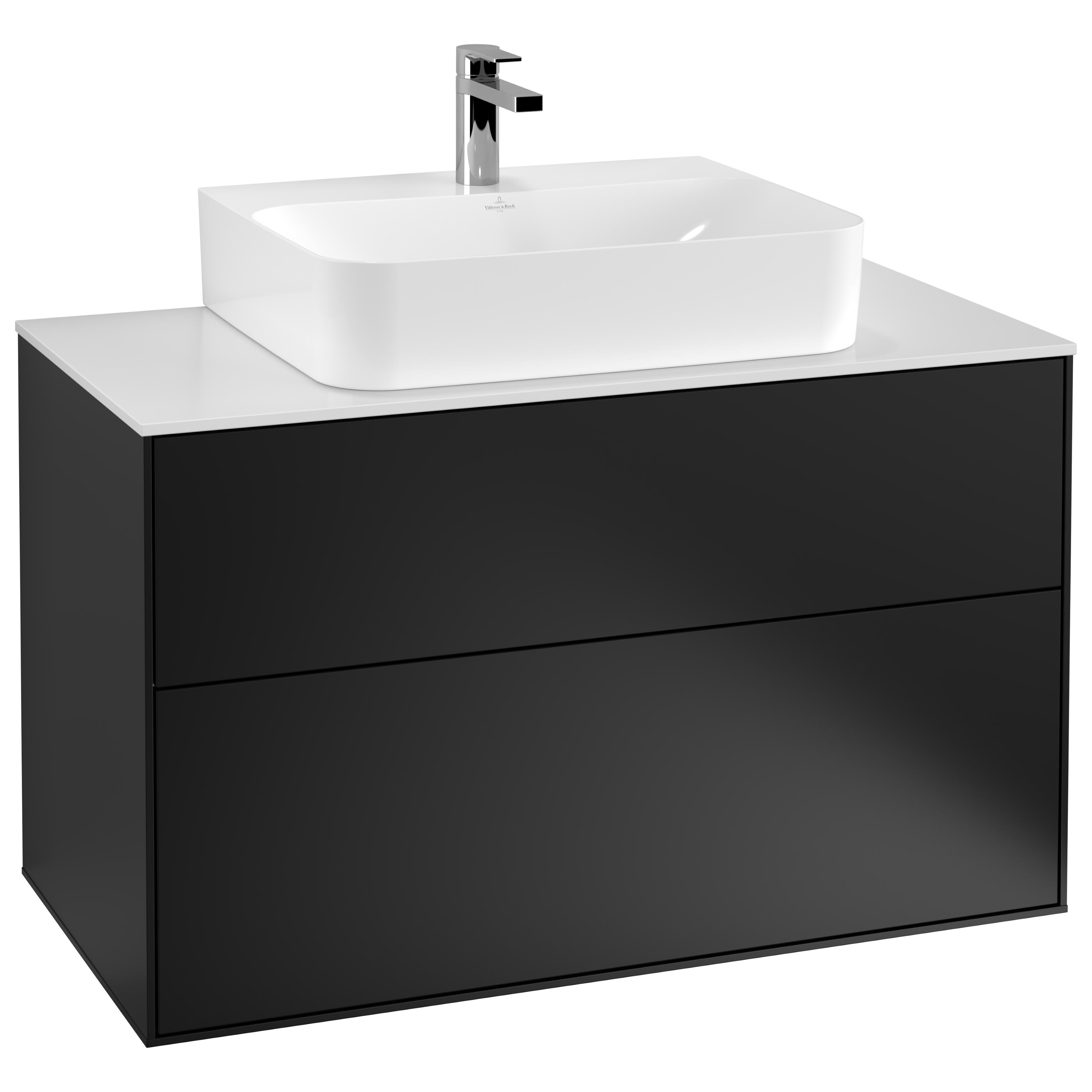 Tvättställsskåp Villeroy & Boch Finion med 2 Lådor och Bänkskiva för Centrerat Tvättställ | badrum - badrumsmobler - tvattstallsskap-och-kommod | KakelKungen