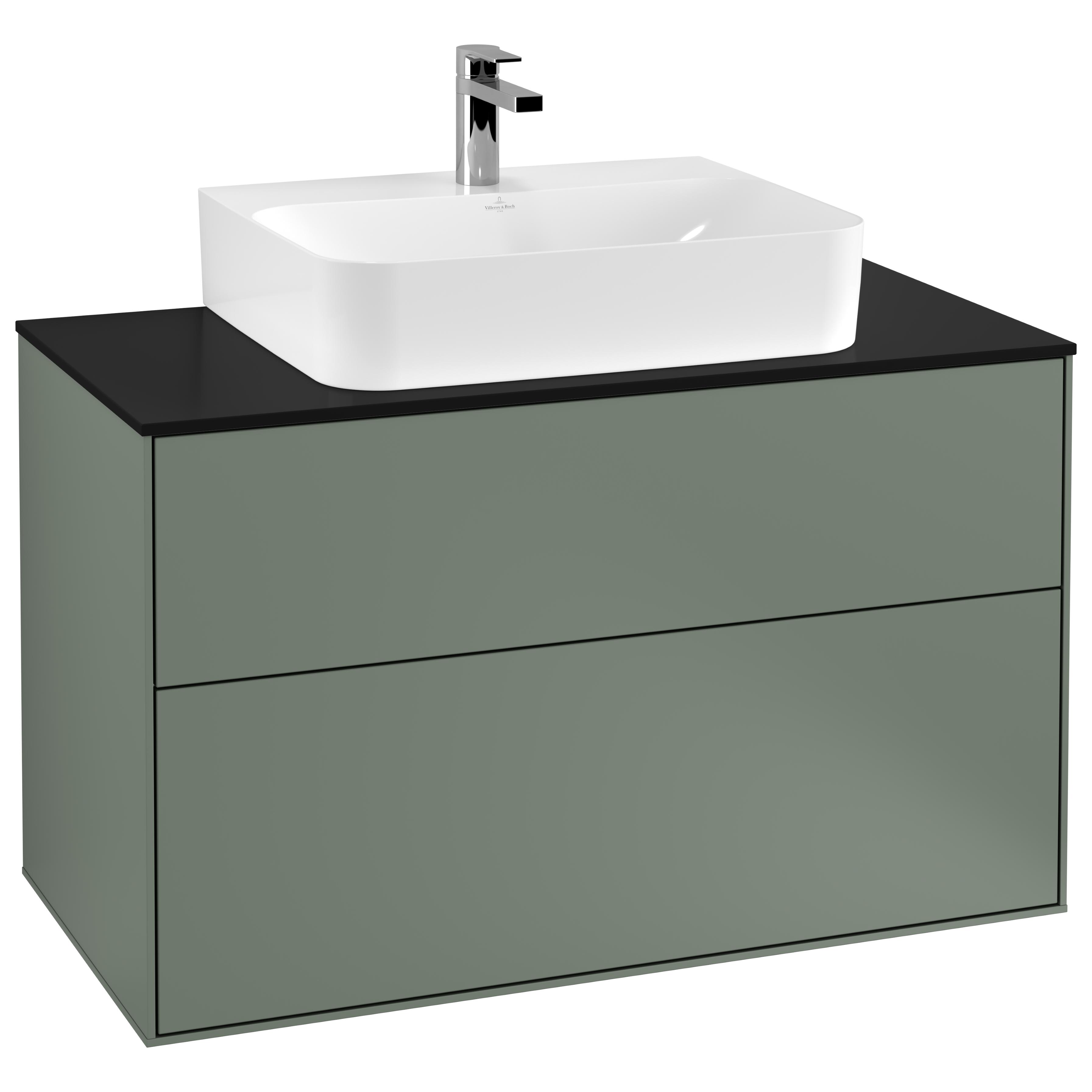 Tvättställsskåp Villeroy & Boch Finion med 2 Lådor och Bänkskiva för Centrerat Tvättställ | badrum - badrumsmobler - tvattstallsskap-och-kommod | KakelKungen