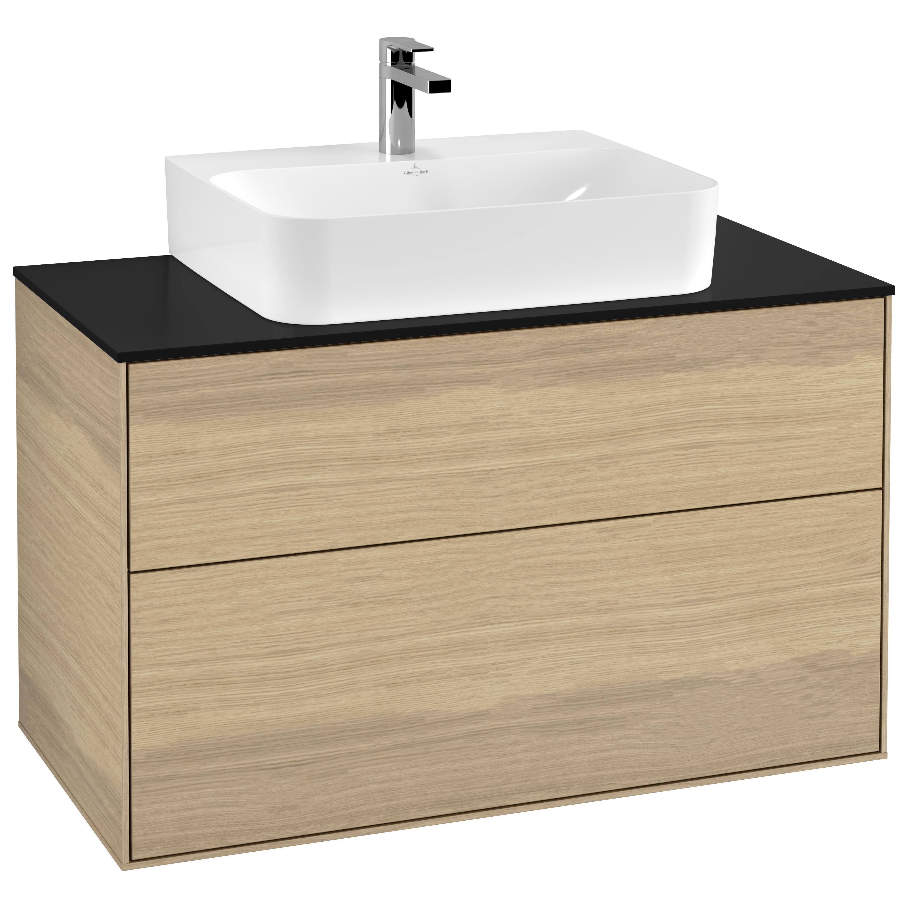 Tvättställsskåp Villeroy & Boch Finion med 2 Lådor och Bänkskiva för Centrerat Tvättställ | badrum - badrumsmobler - tvattstallsskap-och-kommod | KakelKungen