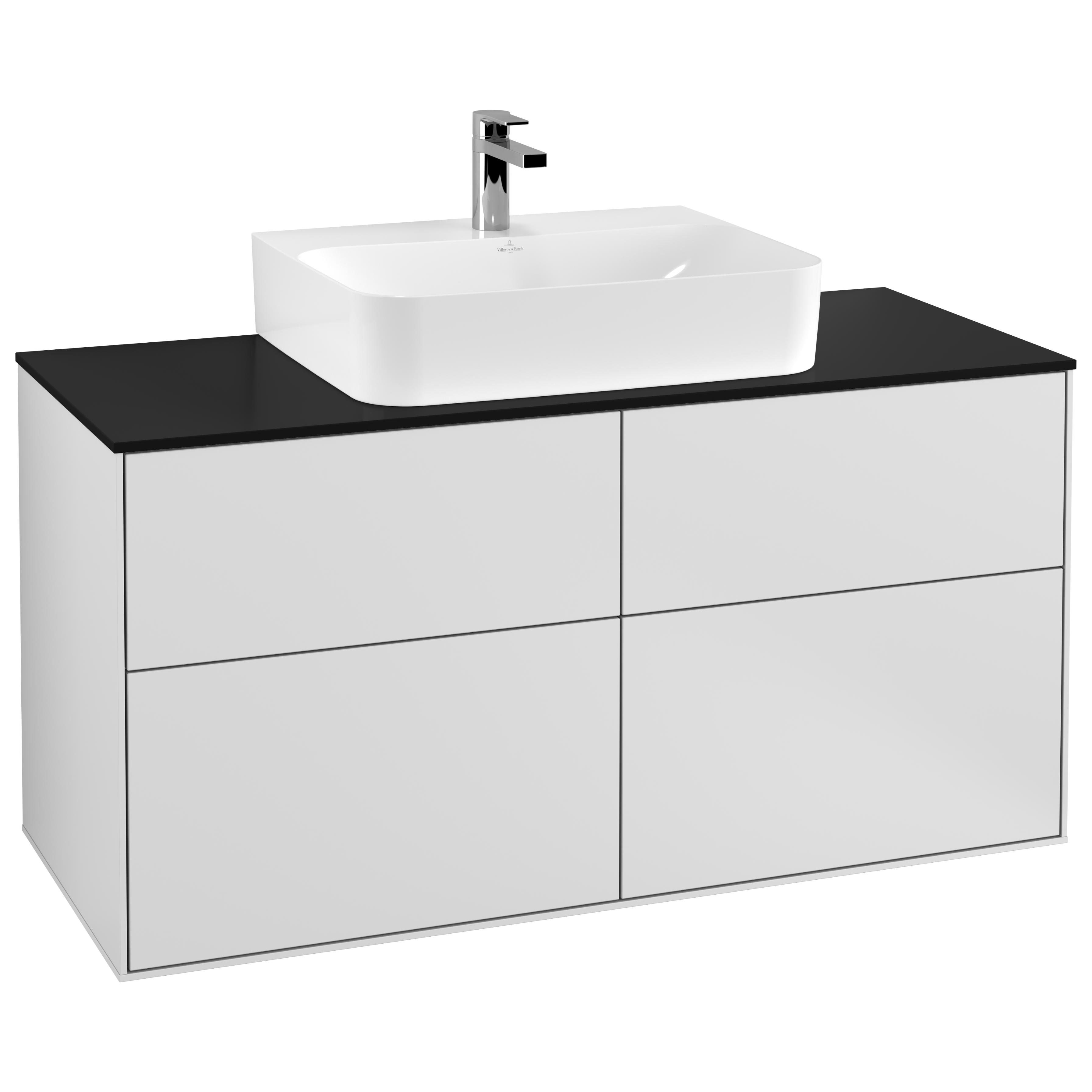 Tvättställsskåp Villeroy & Boch Finion med 4 Lådor och Bänkskiva för Centrerat Tvättställ | badrum - badrumsmobler - tvattstallsskap-och-kommod | KakelKungen