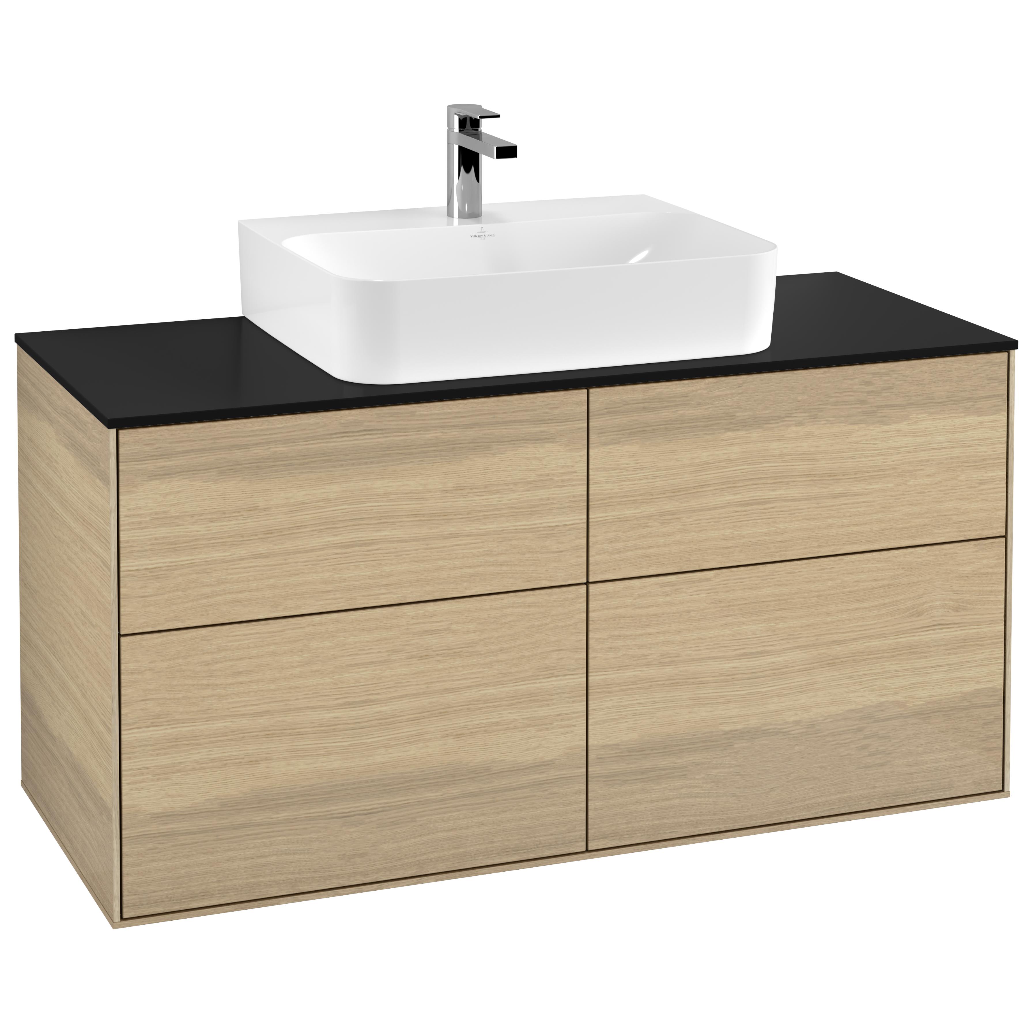 Tvättställsskåp Villeroy & Boch Finion med 4 Lådor och Bänkskiva för Centrerat Tvättställ | badrum - badrumsmobler - tvattstallsskap-och-kommod | KakelKungen